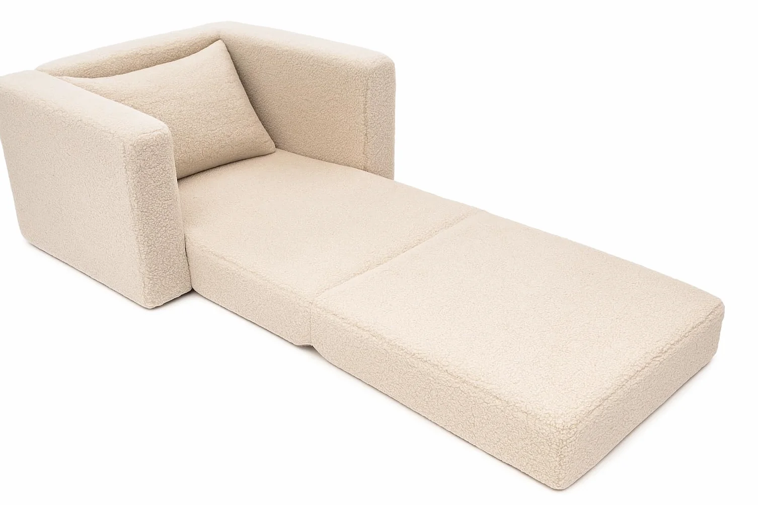Odolplusz Składany fotel dziecięcy | Mini-fotel, fotel dziecięcy, fotel przytulny | meble do pokoju dziecięcego | (Teddy Beige)