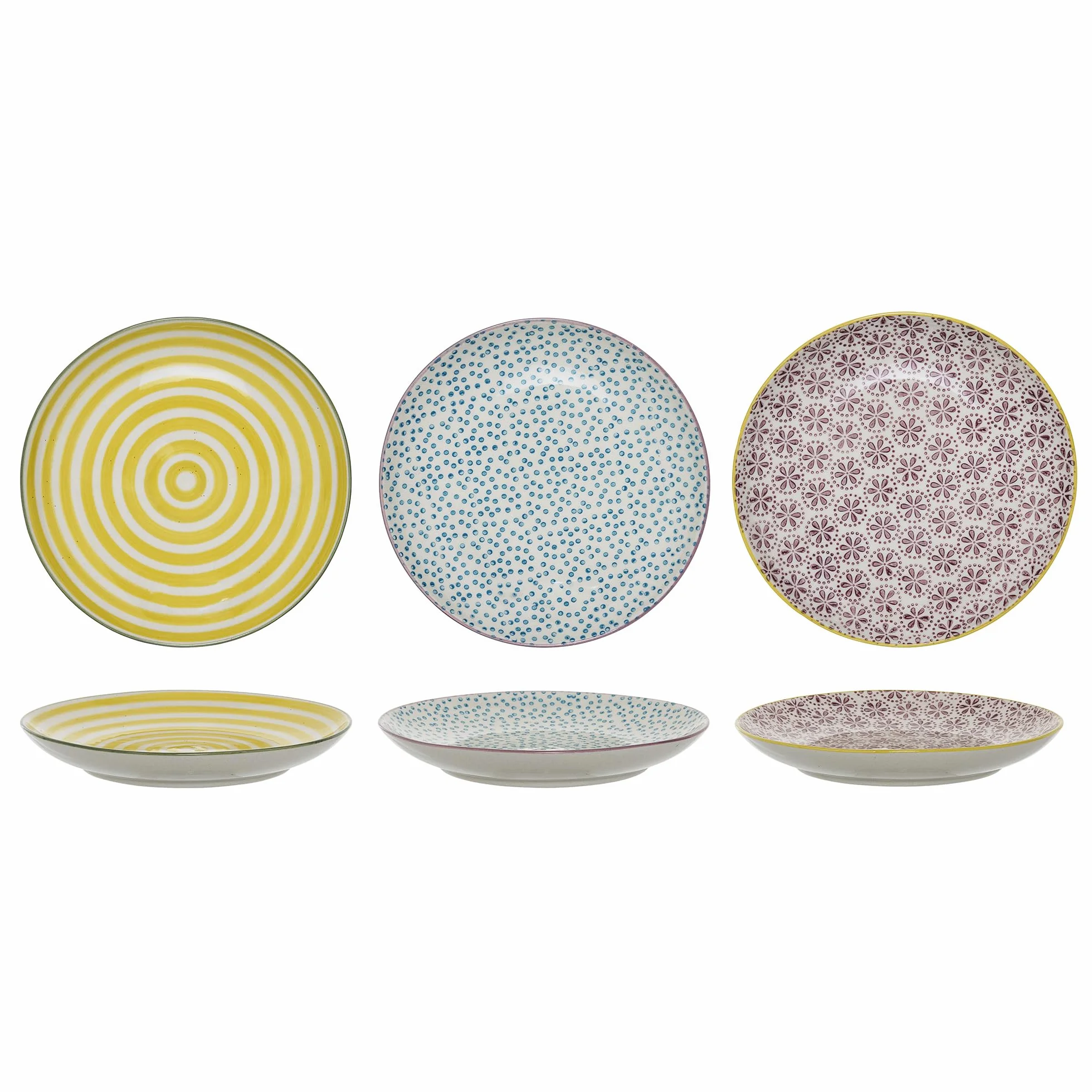 Bloomingville Talerz do ciasta Patrizia ø 16 cm ceramika zestaw 3 szt