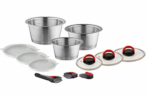 Szklana pokrywka Ø 24 cm, akcesoria do garnków, części zamienne, akcesoria do gotowania, pokrywka pasująca do garnka i patelni firmy Quick Clack Pro, pokrywka patelni 24 cm/pokrywka