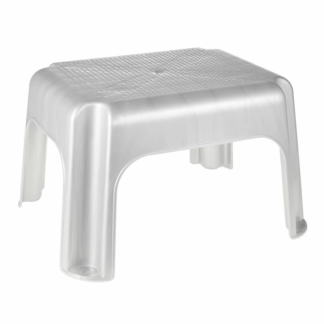 keeeper Taboret, Antypoślizgowa powłoka gumowa, Do 150 kg, Polipropylen, 36,5 x 30 x 24 cm, Tim, Srebrny