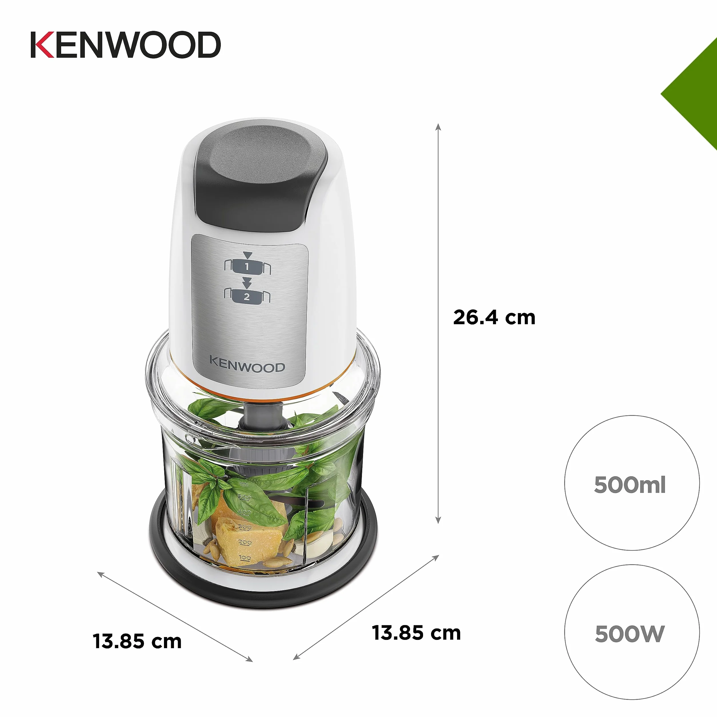 Easy Chop Rozdrabniacz, Biały, 0.5 l
