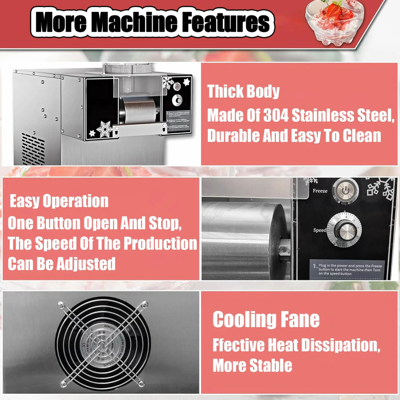 120kg/24h Mini Snow Ice Maker Shaver Machine Europe Snowflake Ice Machine Korea Bingsu Machine Snowflake Ice Shaving Machine,Mechanical-180KG