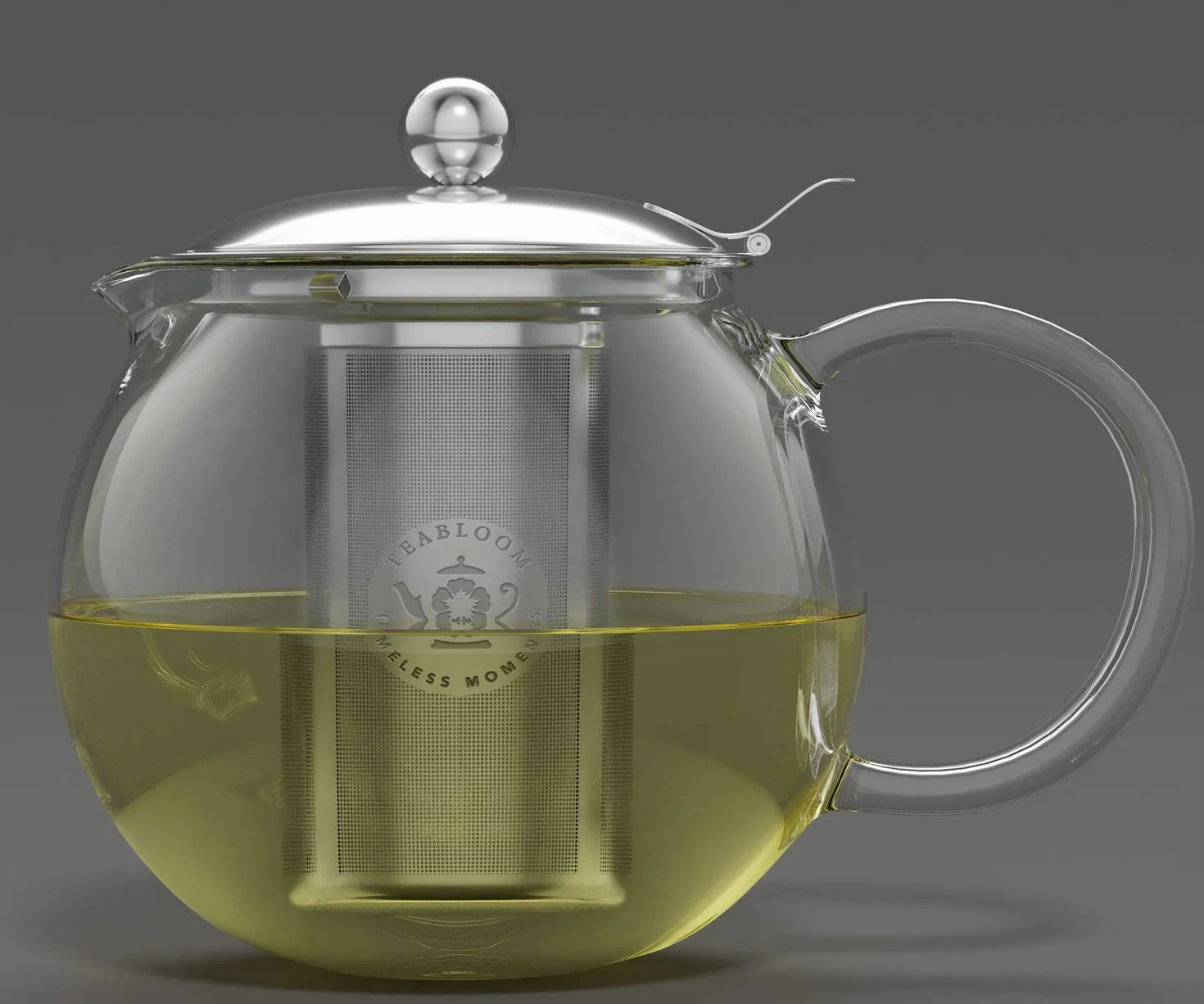 Teabloom Classica - żaroodporny szklany czajniczek 1200 ml - wyjmowany zaparzacz ze stali nierdzewnej 1,2 l