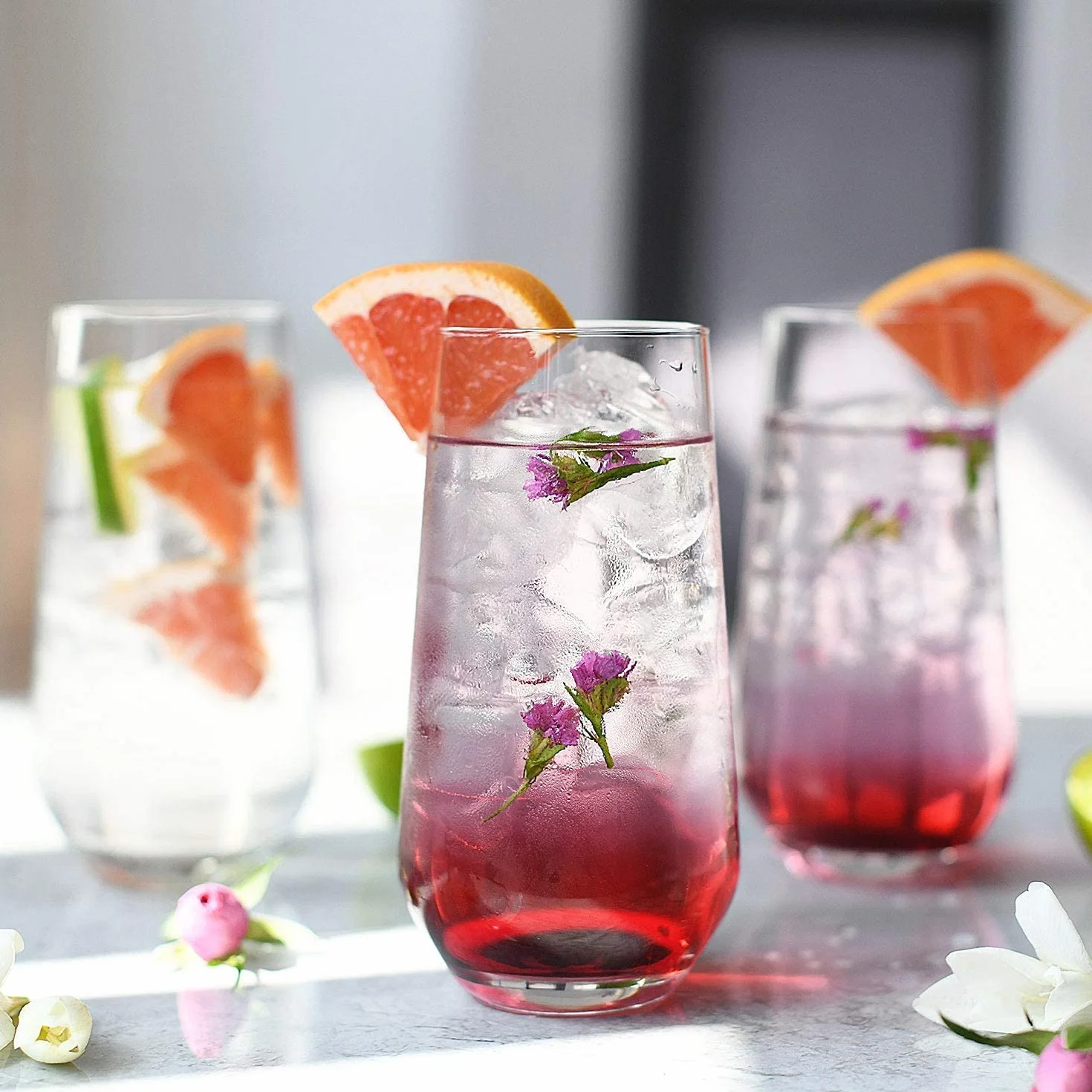 KROSNO Szklanki 480 ml Zestaw 12 Sztuk Splendour do Wody Soków Napojów