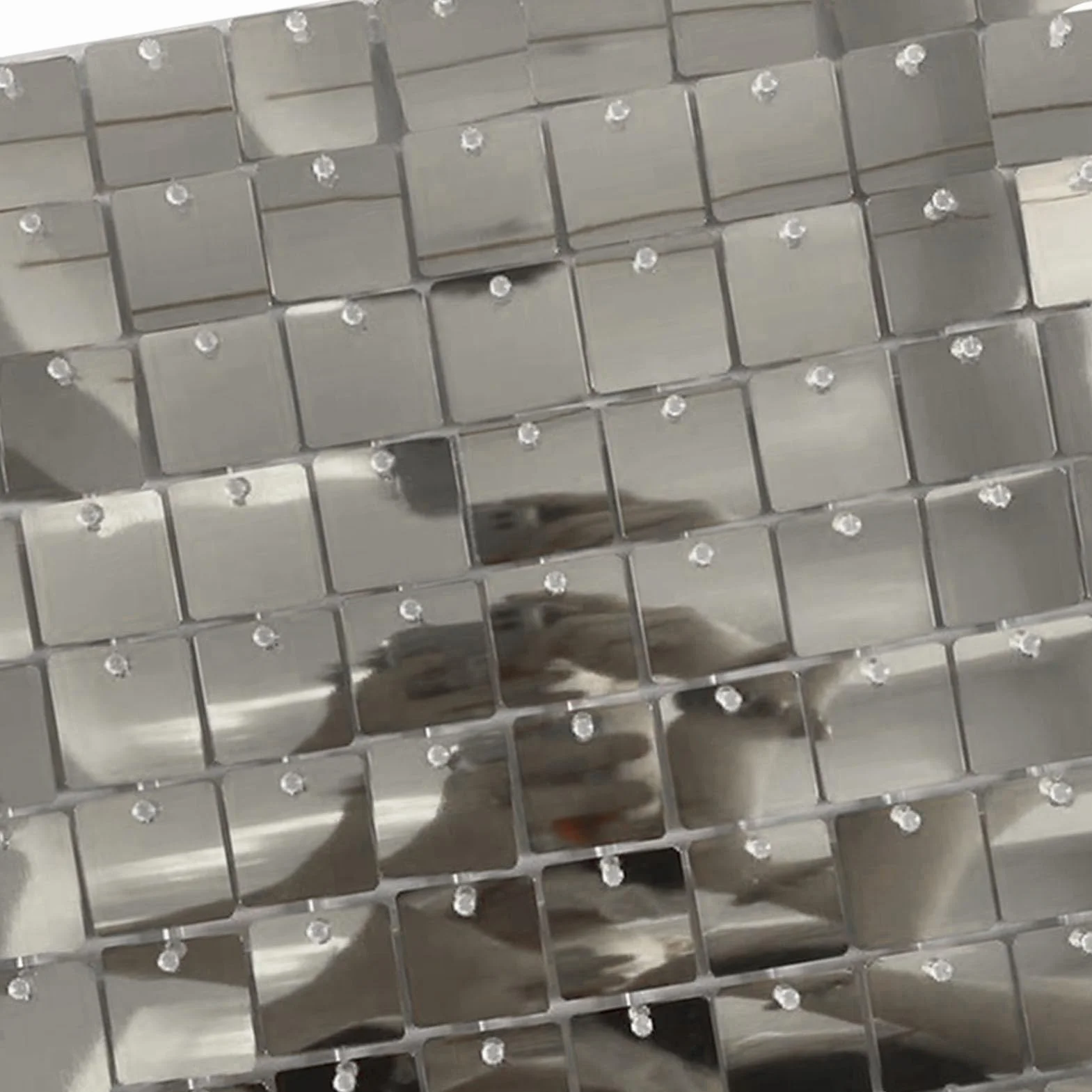 Silver Shimmer Wall Backdrop 24 szt. cekinowych tablic ściennych dekoracja na ślub