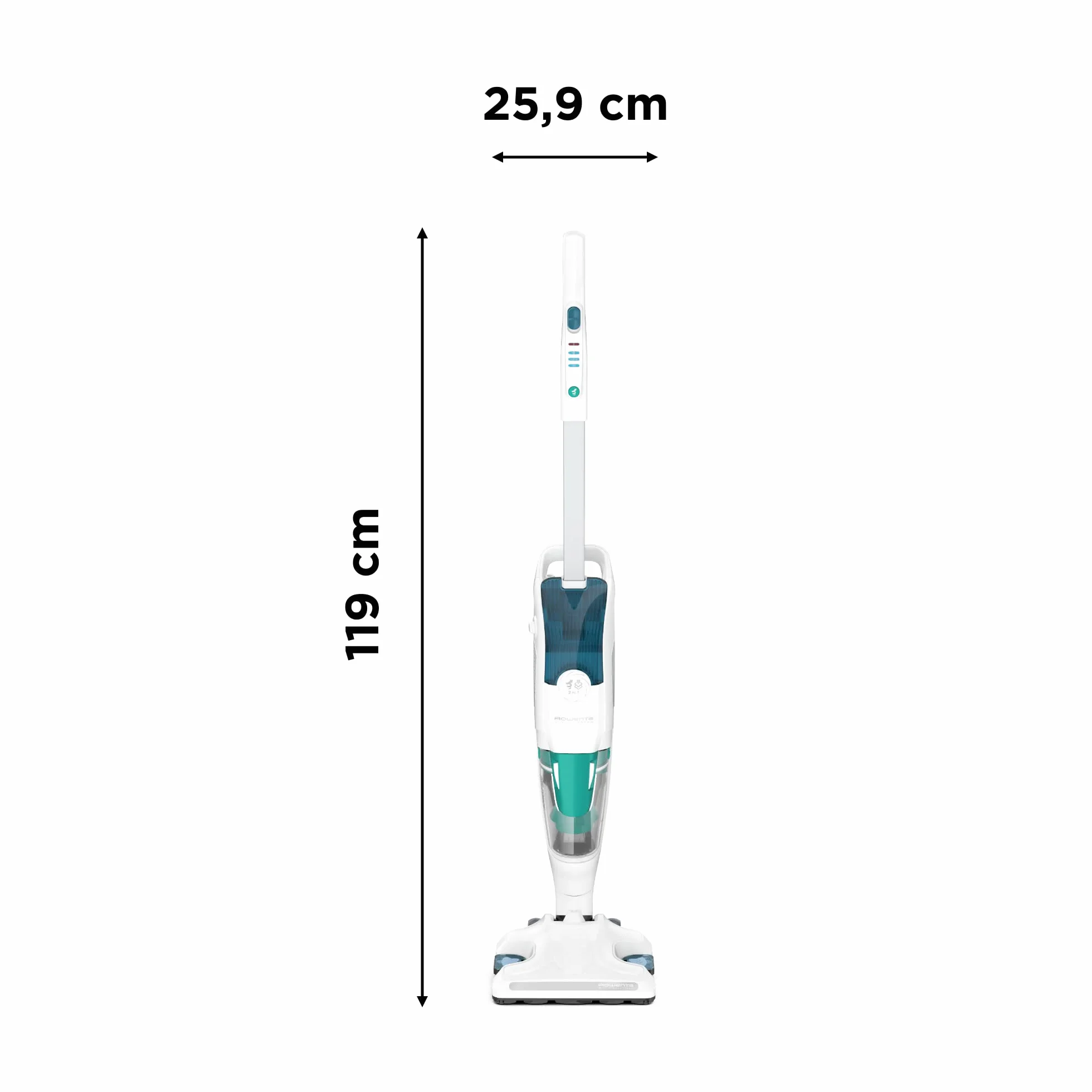 Rowenta 2 w 1 odkurzacz parowy, jednocześnie ssie i myje, eliminuje 99,9% bakterii, do wszystkich podłóg, bez detergentów, dyfuzor olejków eterycznych, Clean & Steam Revolution RY7757WH