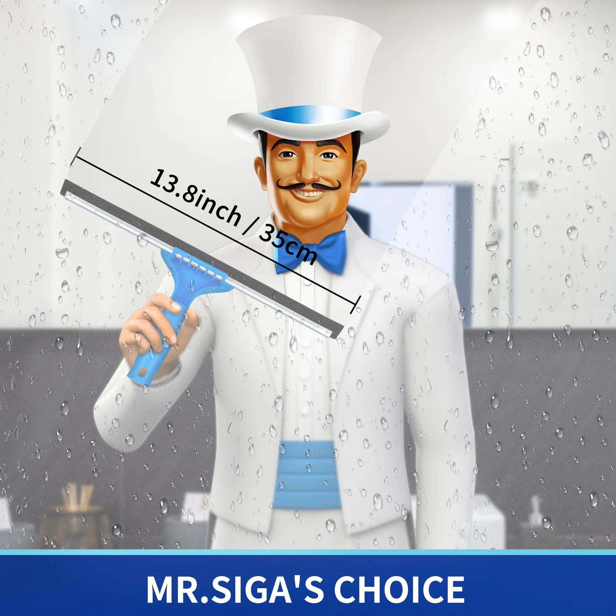 MR.SIGA profesjonalna myjka do szyb z ruchomym przegubem, 35 cm