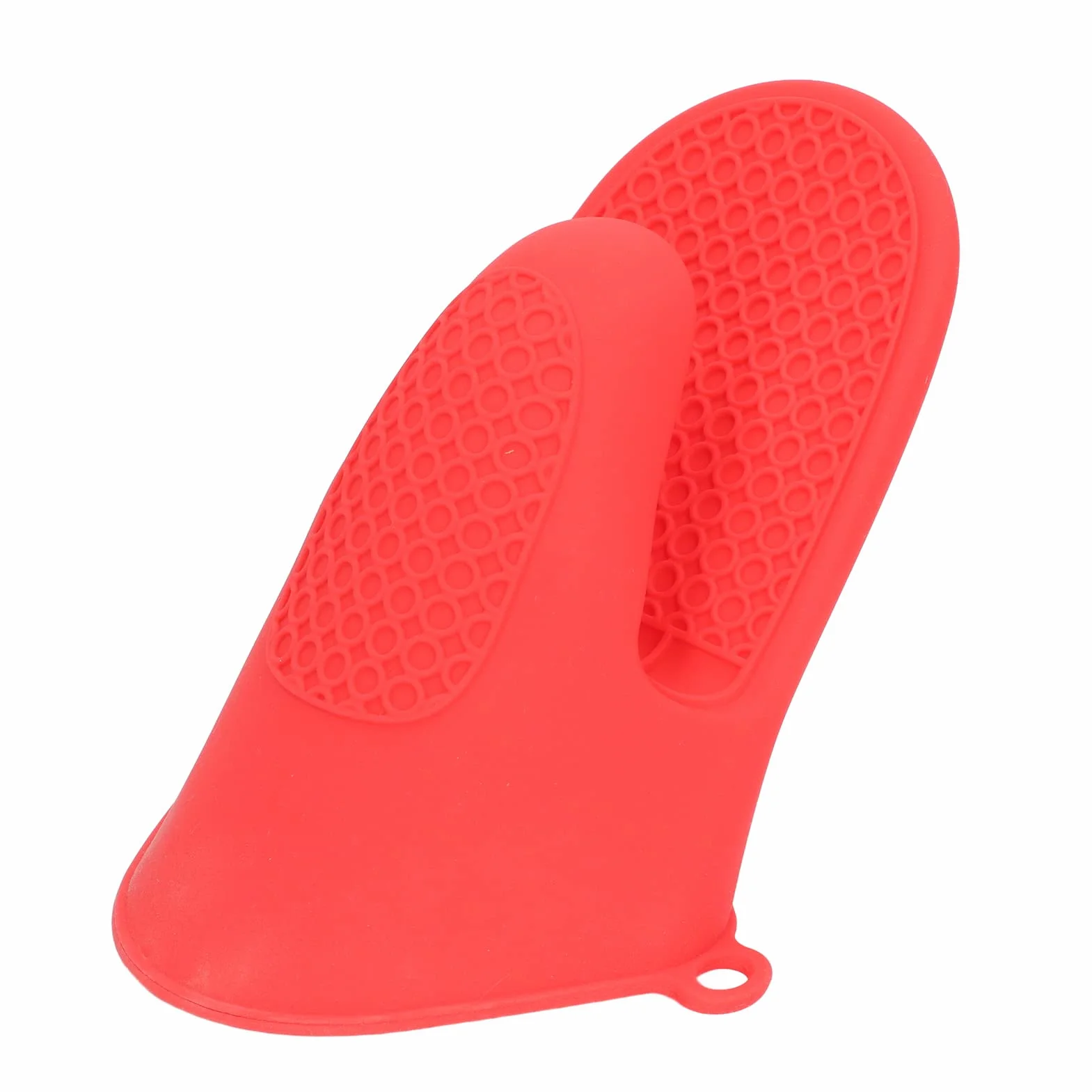 Silikonowe Rękawice Kuchenne Gotowanie Pinch Mitts Silikonowe 2 szt. Rękawice Kuchenne Silikonowe Zagęszczone Przeciw Poparzeniom Gotowanie Pinch Mitts do Kuchni (Czerwony)