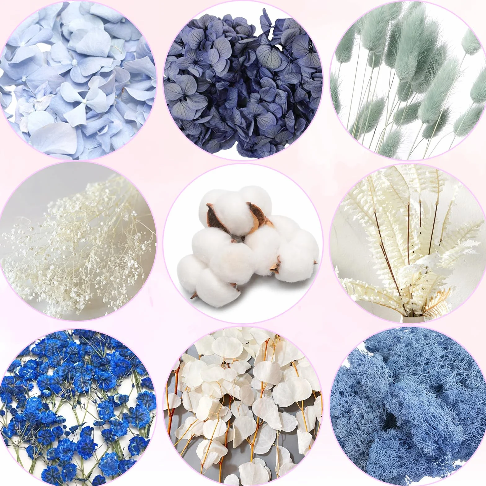Mieszane naturalne suszone kwiaty, prawdziwe tłoczone kwiaty zestaw do biżuterii z żywicy, scrapbookingu