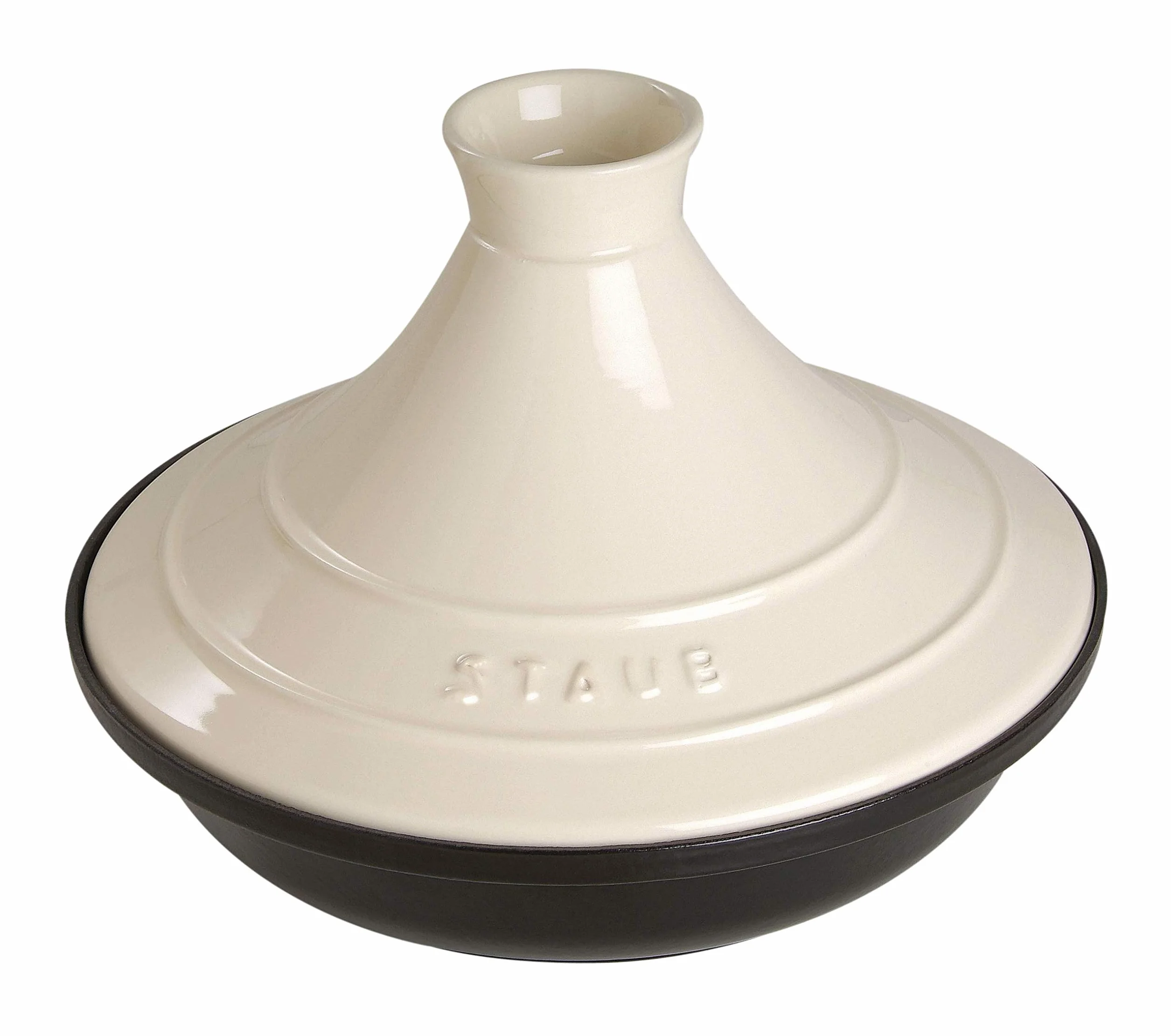 STAUB Żeliwny Tajine 20 cm z ceramiczną pokrywką czarny/kremowy