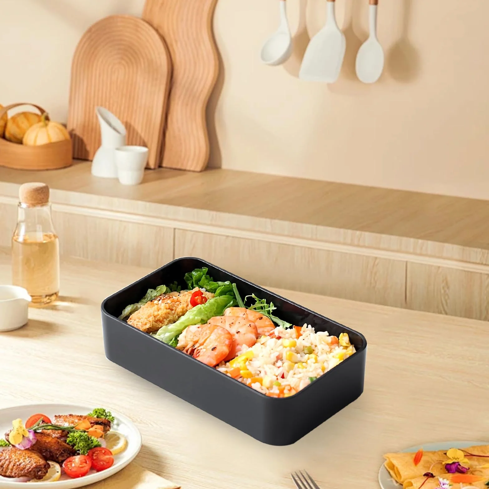 Bento Box japońskie: pudełko na lunch dla dzieci o pojemności 1400 ml + miska do zupy 600 ml z torbą izolacyjną, pudełko na jedzenie, pudełko śniadaniowe ze sztućcami dla dorosłych i dzieci do