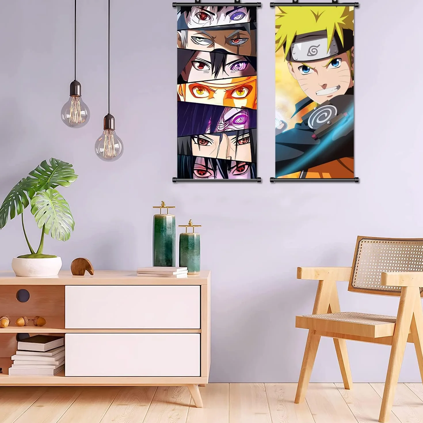 Naruto Rolowany Plakat Anime Sharingan 70 x 30 cm Manga Dekoracja Ściany
