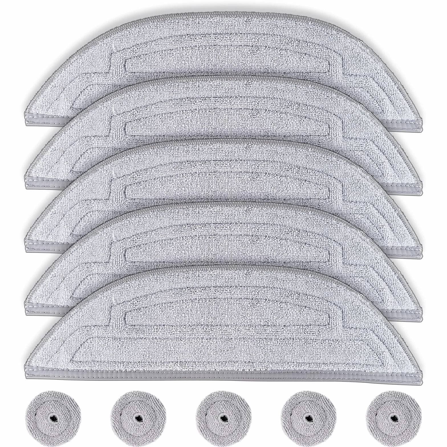 Wkłady do mopa kompatybilne z Roborock S8 MaxV Ultra, S8 Max Ultra Robot Vacuum, podkładki do mopa VibraRise z dwoma modułami wibracji dźwiękowych, ściereczka do mopa z podkładką krawędziową, 5