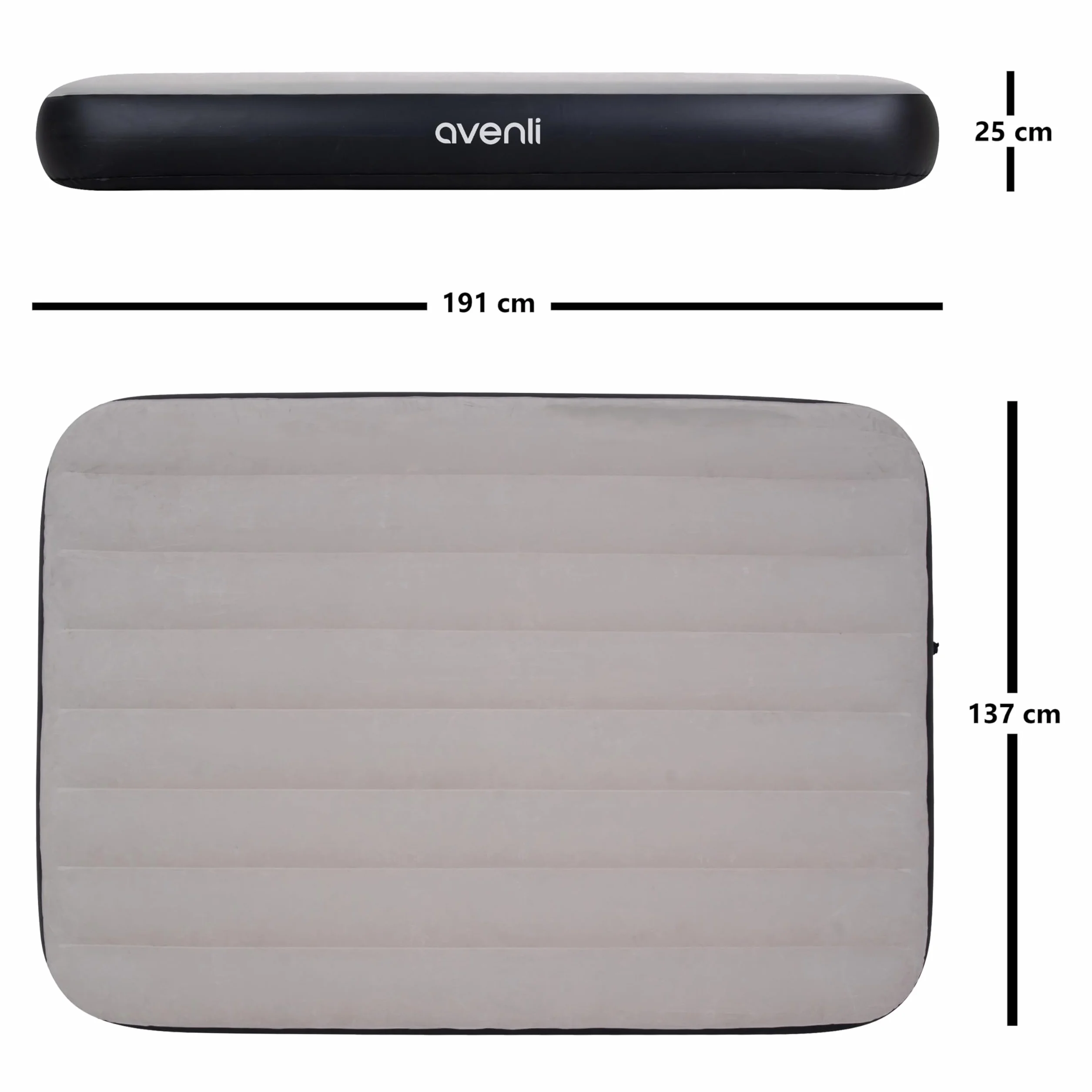 AVENLI Materac dmuchany 191x137x25cm łóżko kempingowe jedno/dwuosobowe