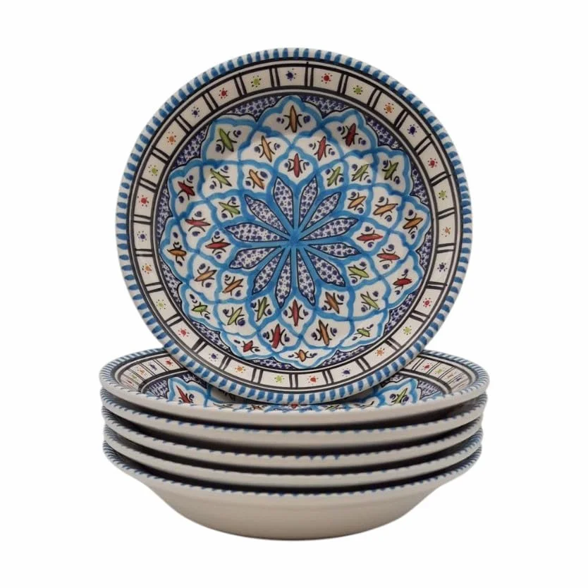 Zestaw 6 talerzy do pieczenia Bakir turkusowy - D 24 cm