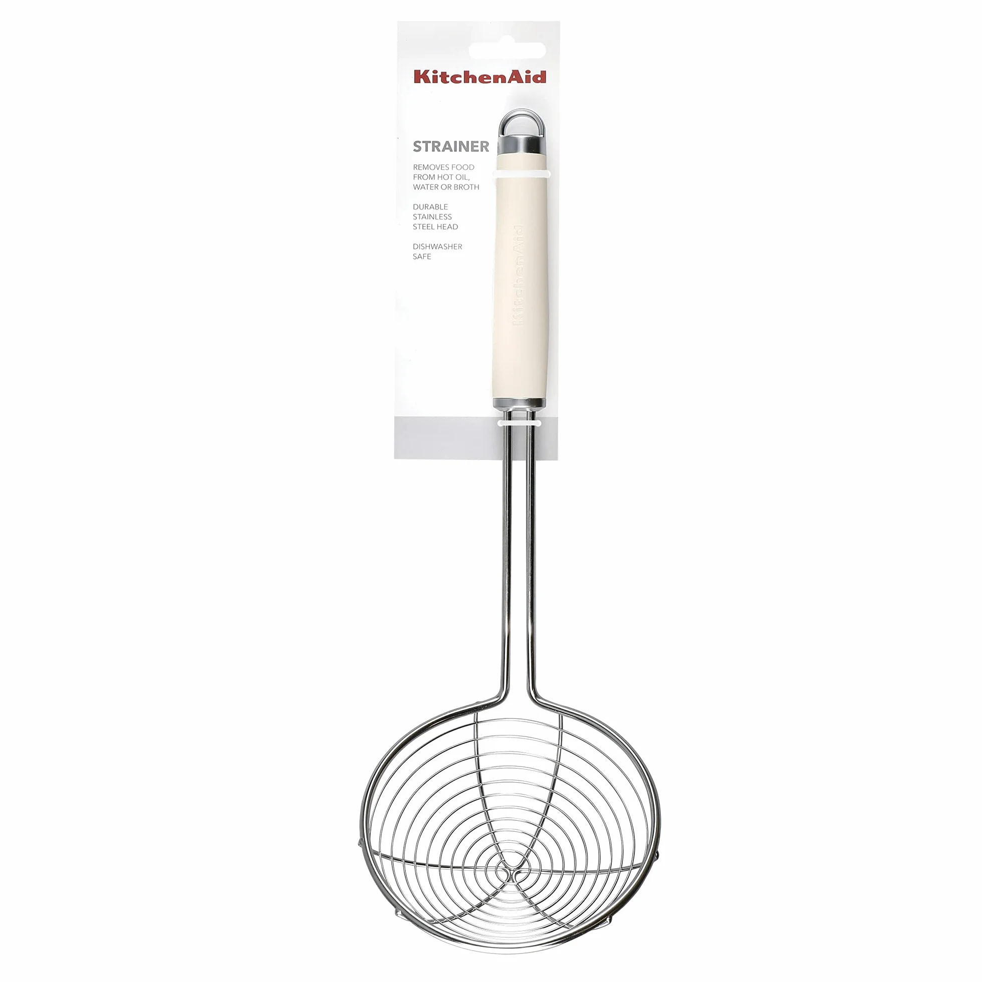 KitchenAid Cedzak z Rączką, Stal Nierdzewna - Kolor Almond Cream