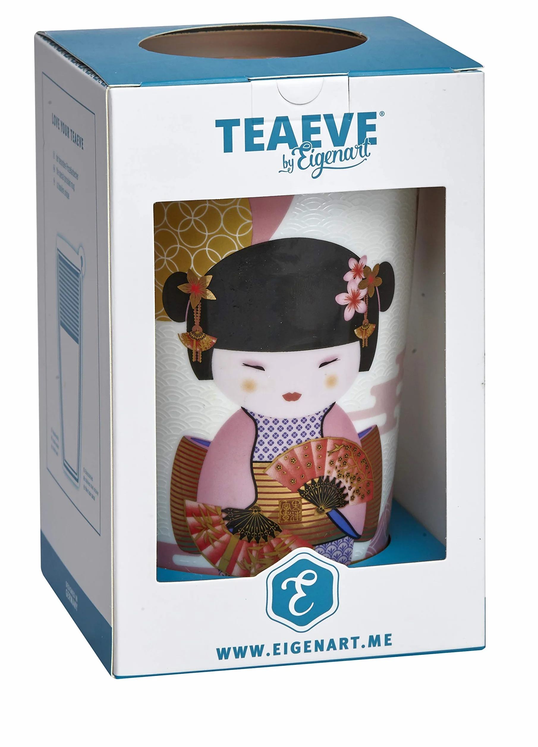 TEAEVE 350 ml różowy dzbanek z herbem ze stali nierdzewnej i pokrywką