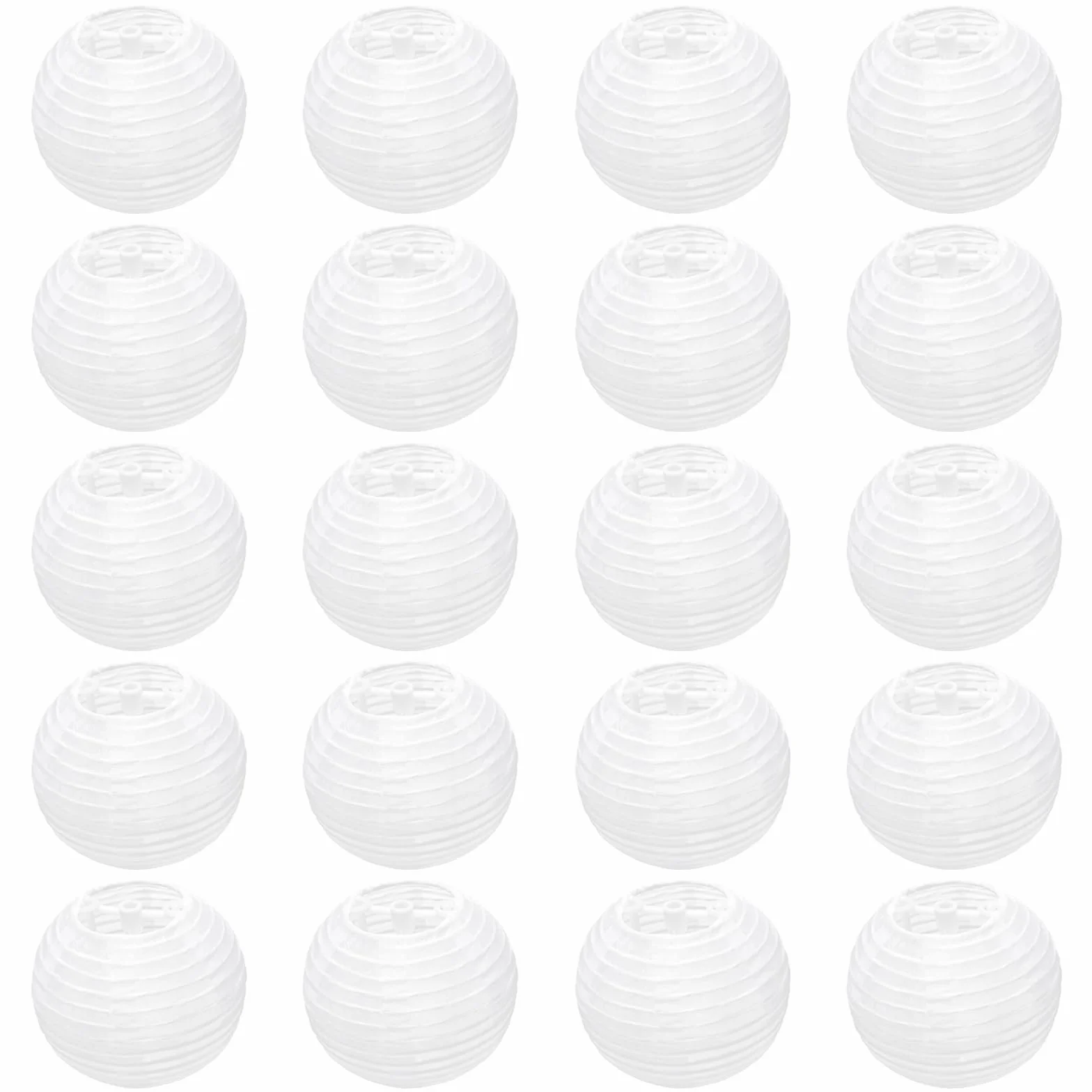 20 sztuk papierowych latarni Mini lampiony białe okrągłe 7,5 cm papierowe latarnie małe abażury papierowe białe latarnie tkaninowe na wesele, dekoracja urodzinowa, impreza, ogród