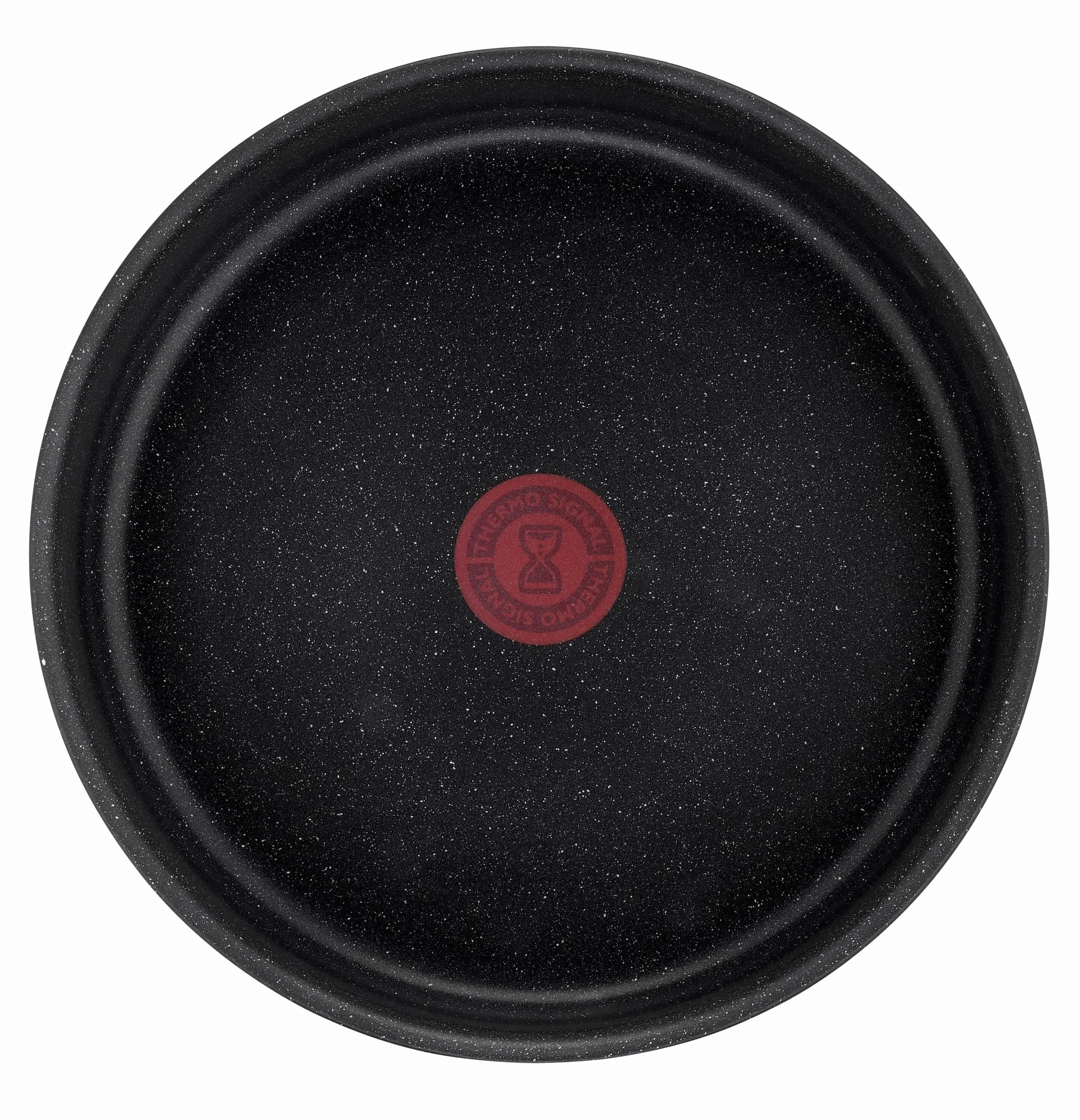 Tefal L39990 Ingenio Black Stone 3-częściowy zestaw patelni, możliwość układania w stos, powłoka nieprzywierająca, nadaje się do kuchenek indukcyjnych, wskaźnik temperatury sygnału termicznego, czarny