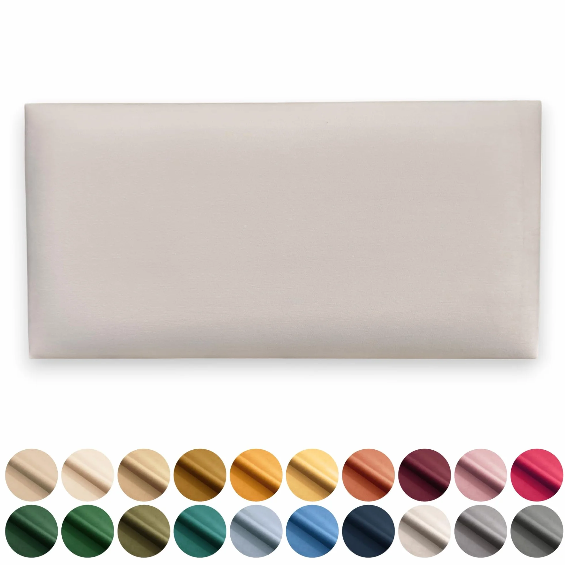 Angelo - poduszka ścienna – panele ścienne 3D na łóżko – poduszka ścienna – panele tapicerowane – panele tapicerowane – wyściełane panele ścienne – kremowa 80 x 40 cm – panele tapicerowane – panele