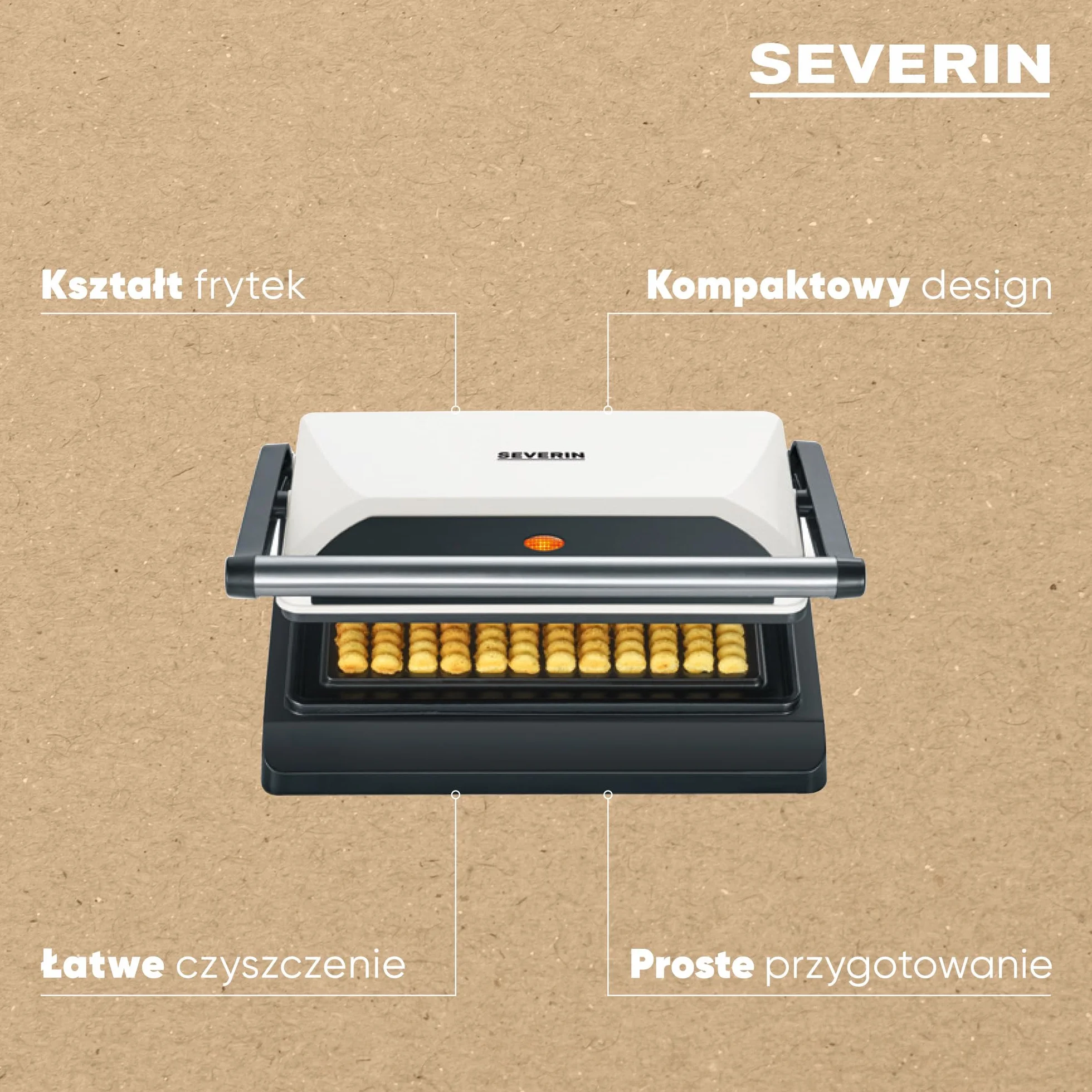 Severin WA2114 Waffel-Pommes-Maker
