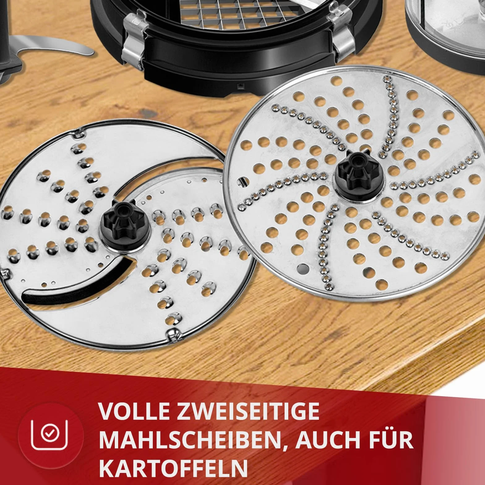 MPM MRK-17 Robot kuchenny, wielofunkcyjne, Akcesoria ze Stali Nierdzewnej Odpowiednie Zmywarce, Ubijanie, Siekanie, Rozdrabnianie, Krojenia Ziemniaków, Warzyw i Owoców, 800W