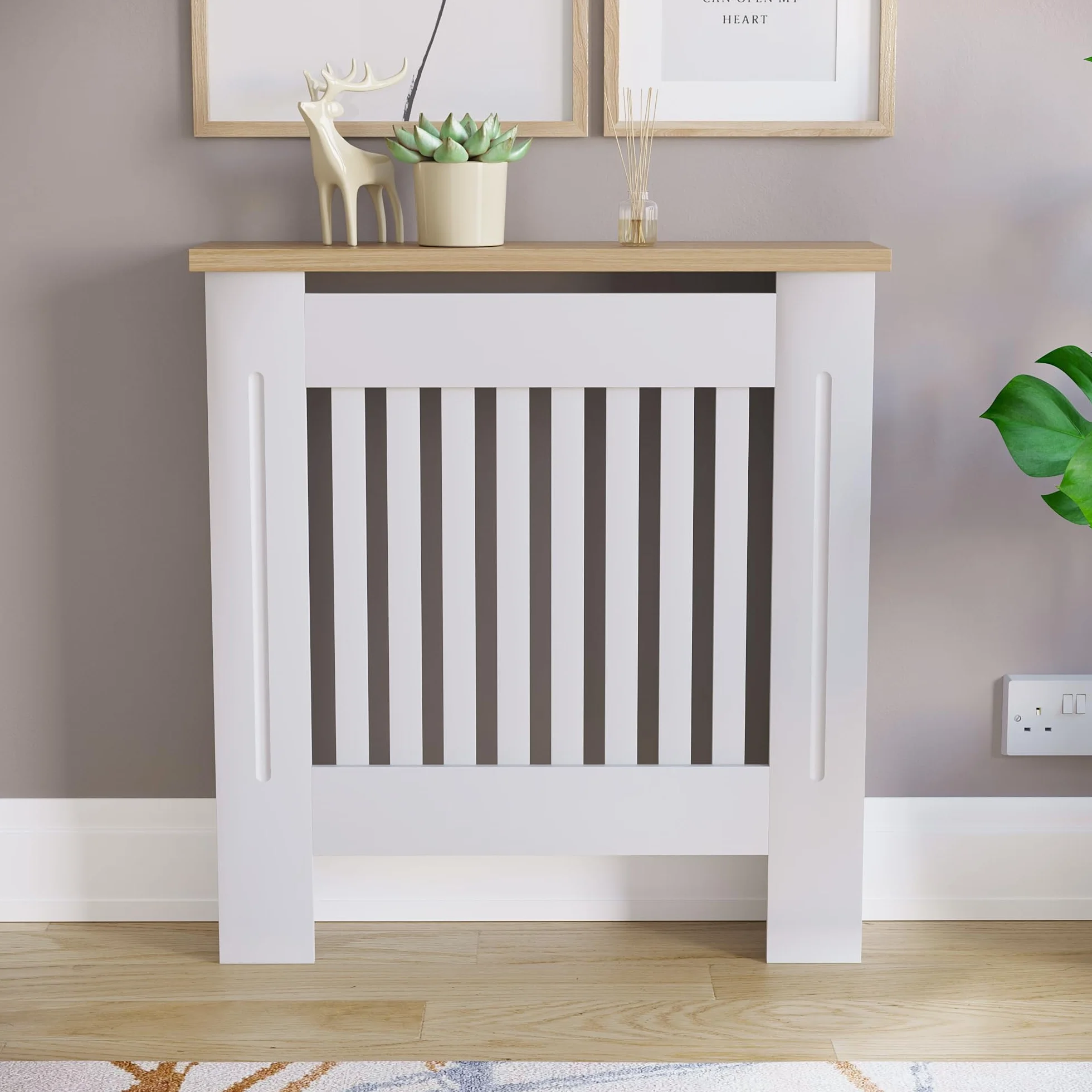 Vida Designs Arlington Osłona Grzejnika, Drewno Inżynieryjne, Biały, Small