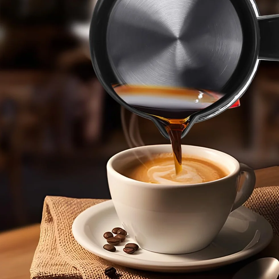 CEWROM Zaparzacz do espresso indukcyjny, 500 ml, turecki dzbanek do kawy, dzbanek na mleko