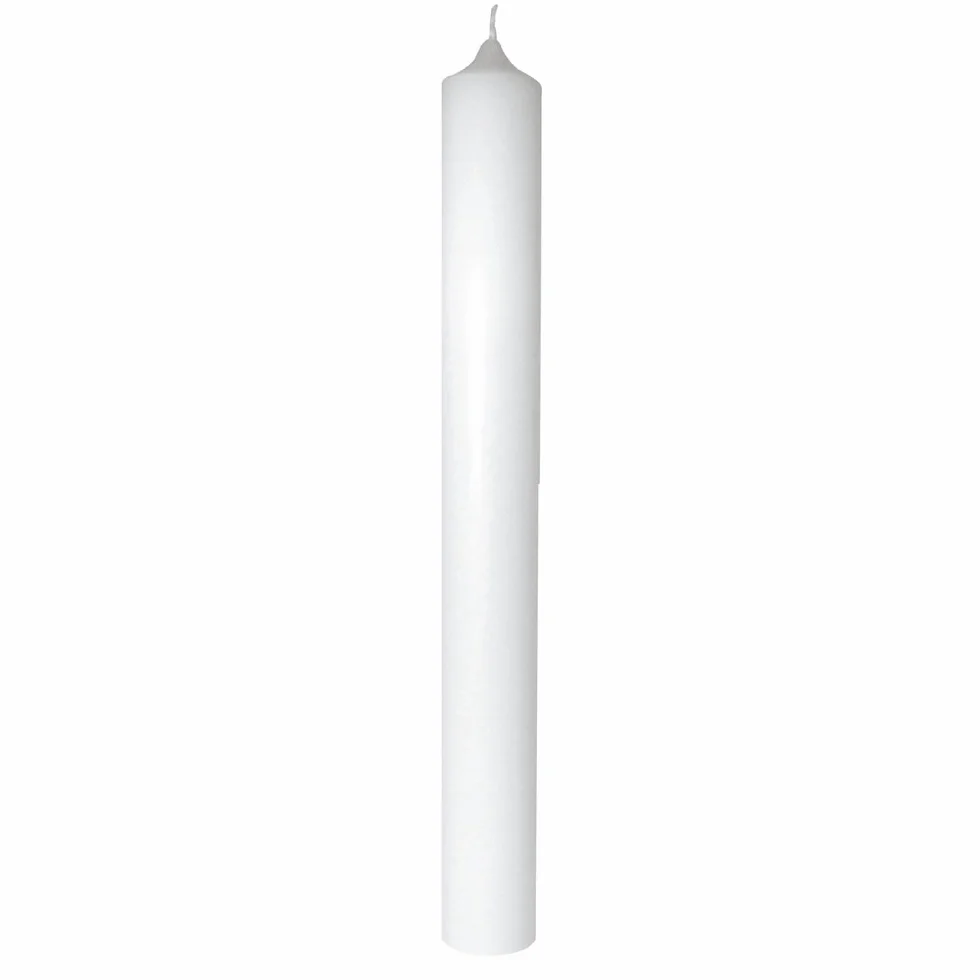 Rayher 31435000 zwykła biała świeca stożkowa na pierwszą komunię, chrzest i ślub, świeca woskowa do dekoracji świec DIY, 100% parafina, wysokość 40 cm, średnica 4 cm, 31435000