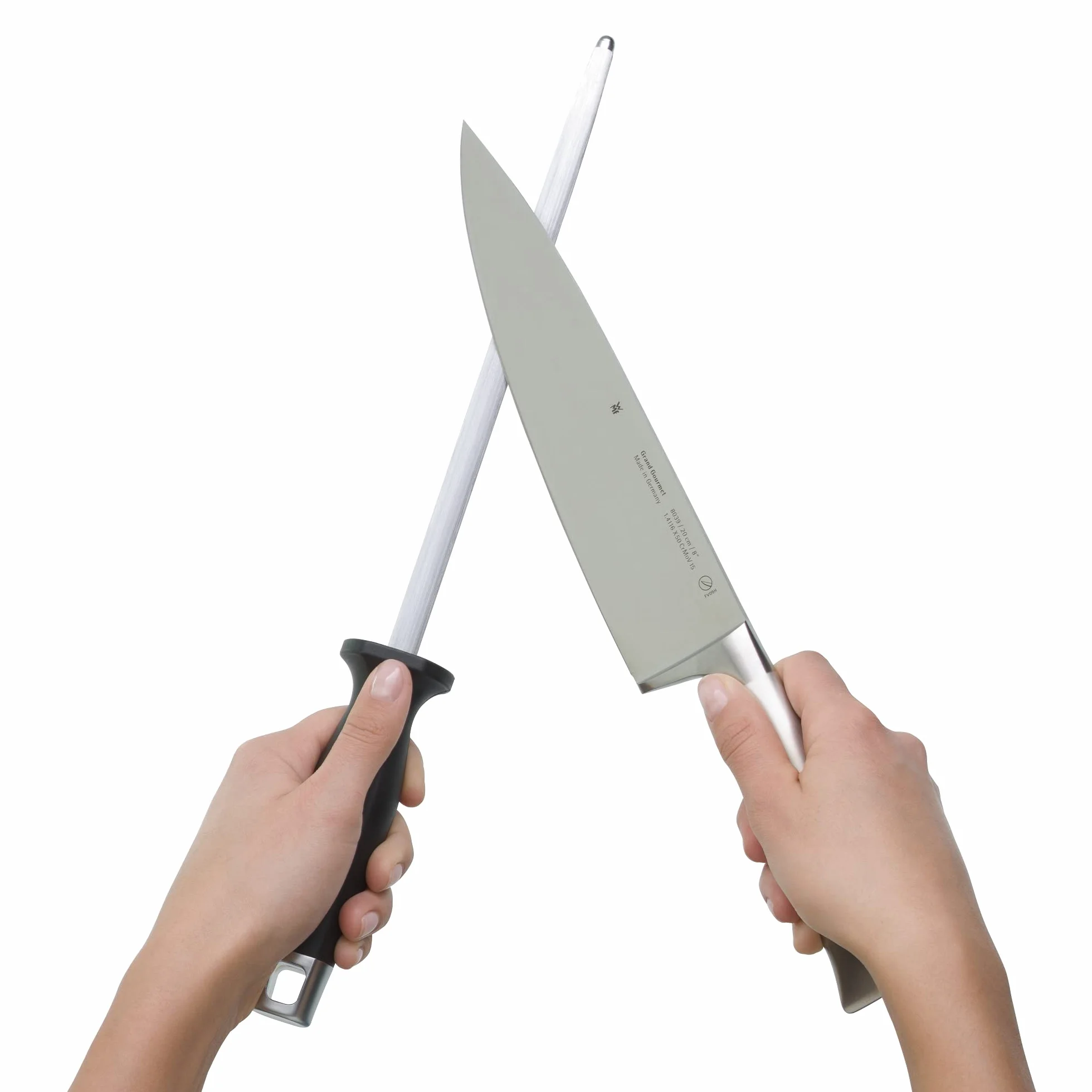 WMF Ostrzałka do noży Plastikowy uchwyt Długość 36 cm Długość ostrza 23 cm