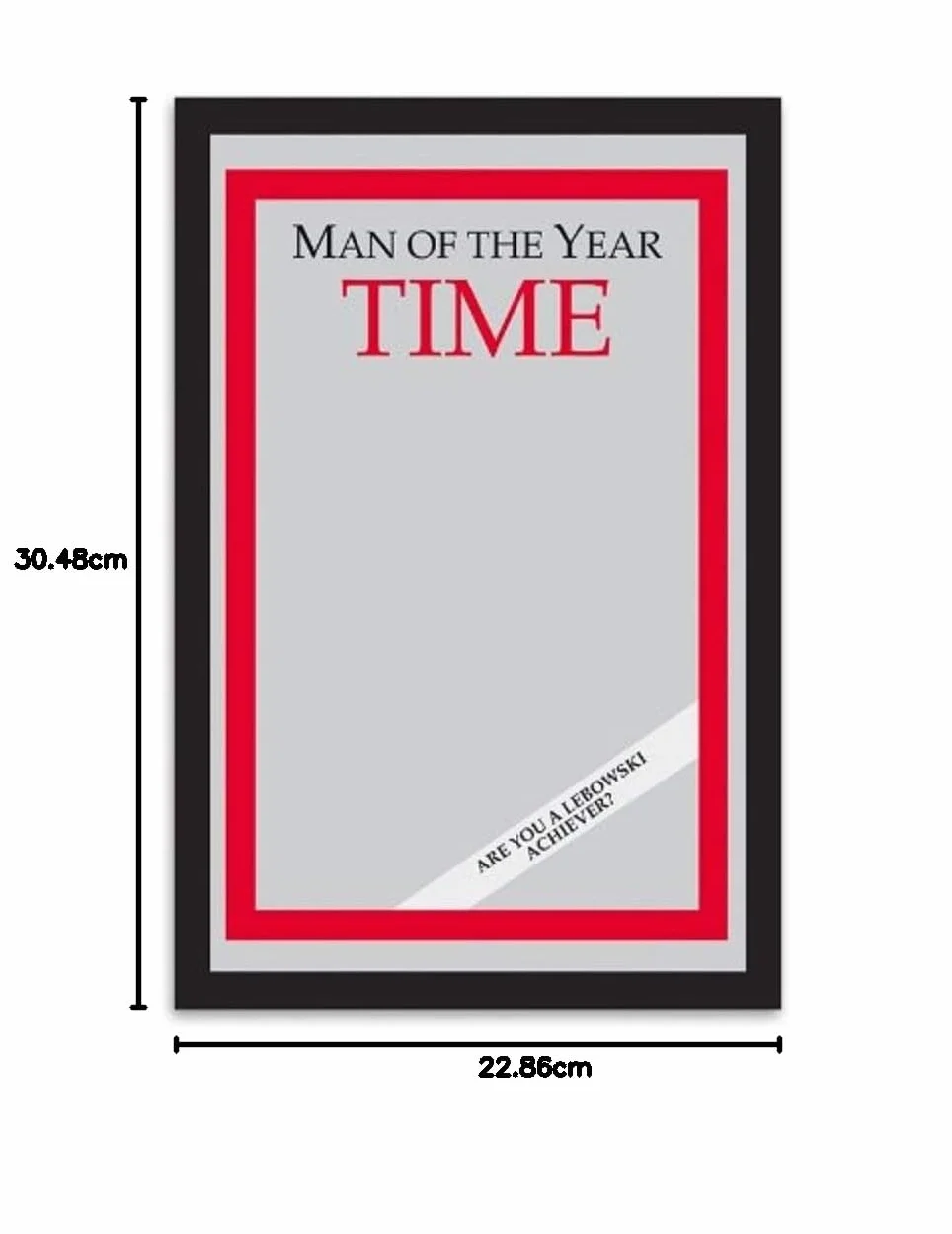 Empire Merchandising 538086 Lustro z nadrukiem z plastikową ramką z efektem drewna z napisem Time Man of the Year 20 x 30 cm