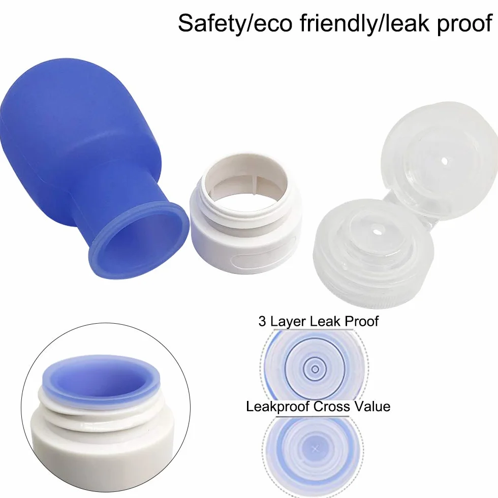 4 butelki dressingu Squeeze, FineGood 1,3oz i 2 uncji. Przenośne pojemniki na sosy, butelki z przyprawami do przechowywania żywności, wodoodporne, z 2 pędzlami do czyszczenia - 4 kolory