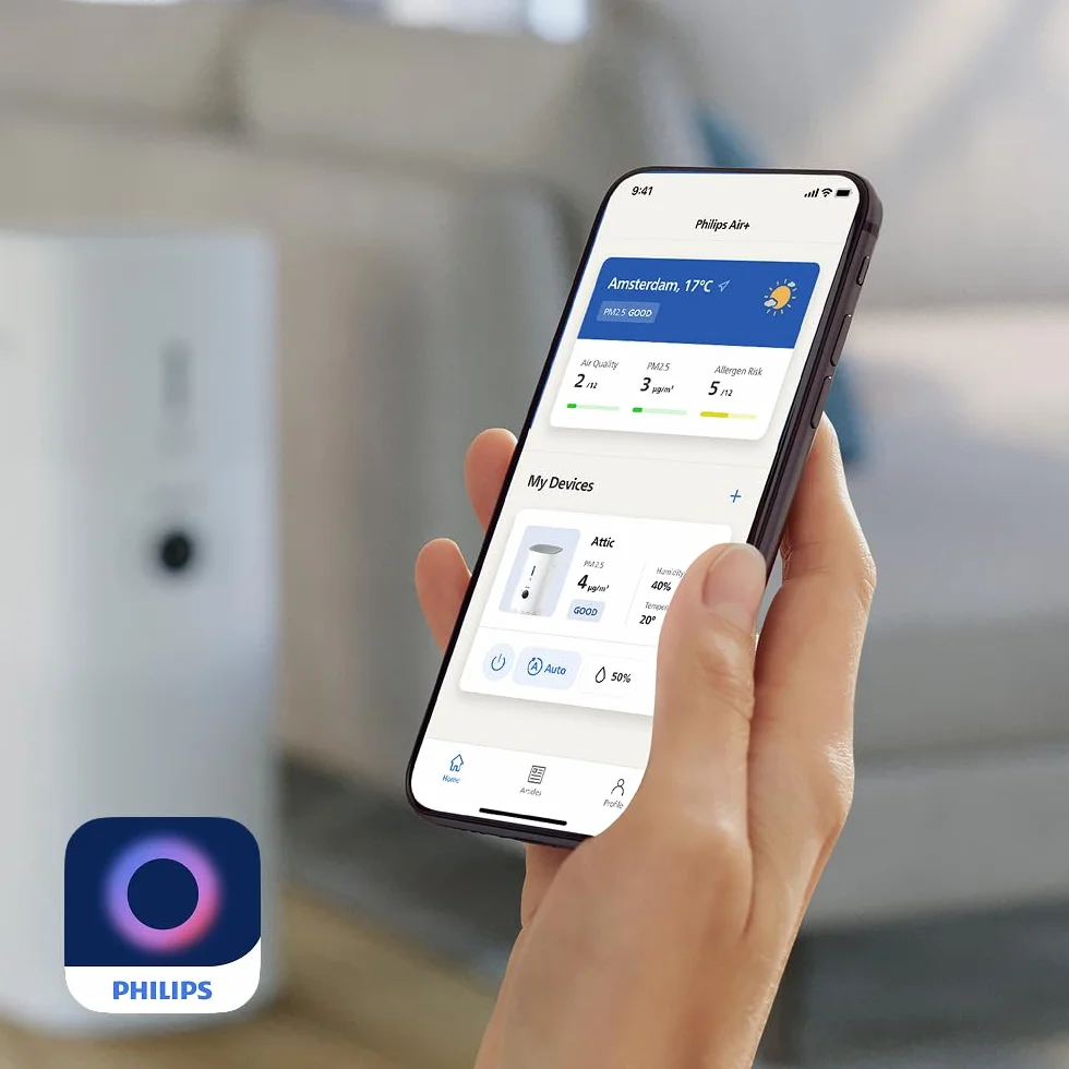 Philips Oryginalny filtr nawilżający NanoCloud do oczyszczacza powietrza z funkcją nawilżania 2w1 serii 3000 AC3737, żywotność do 6 miesięcy (FY3455/00)