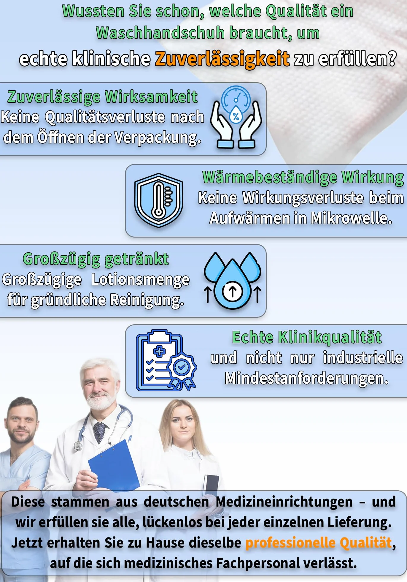 Generisch ZVG 3 opakowania mokrych antybakteryjnych rękawic do mycia (24 sztuki), rękawiczki do mycia bez perfum, rękawice do mycia na mokro, rękawice do mycia dla pacjentów leżących, jednorazowe mycie