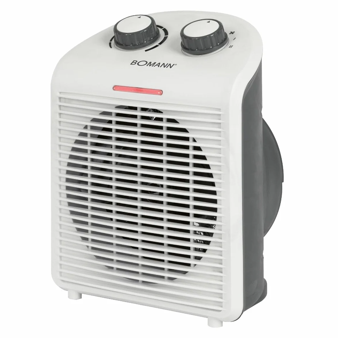 Bomann Termowentylator - Nagrzewnica elektryczna - Nagrzewnica - Przenośna i kompaktowa nagrzewnica 2 poziomy ogrzewania (1000/2000 W) Biały/HL 660401 CB BOMANN