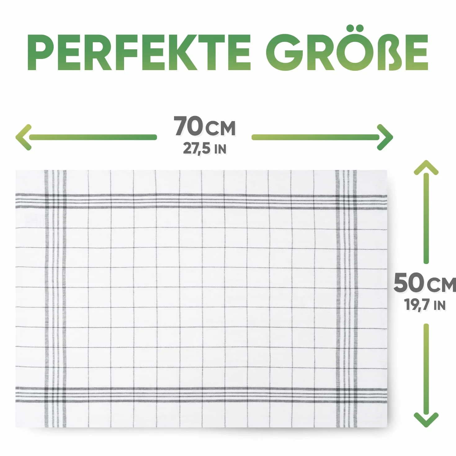 Loco Bird bawełniane ręczniki kuchenne 50 x 70 cm szare - 10-częściowy zestaw - ręczniki kuchenne premium - 100% bawełna - szary