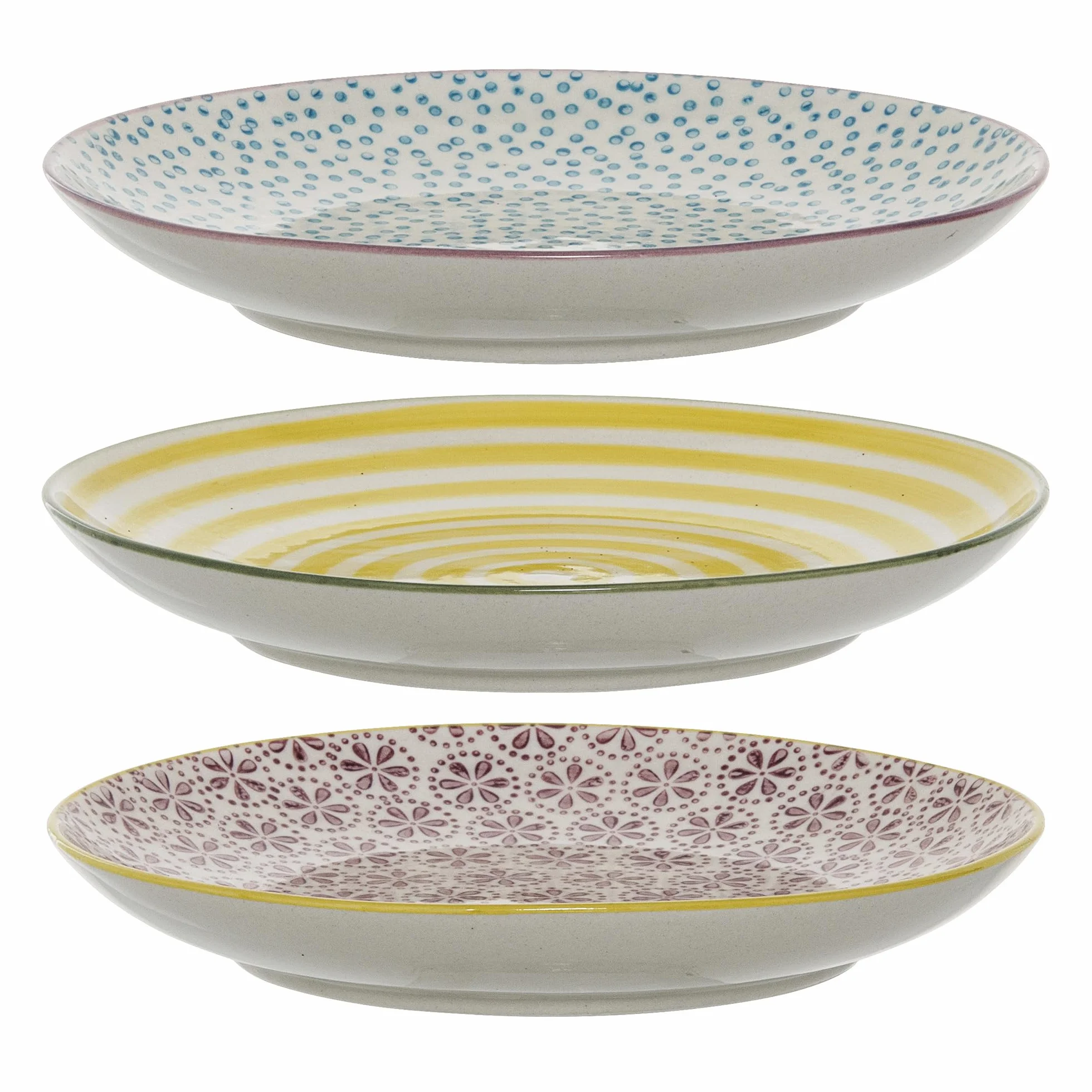 Bloomingville Talerz do ciasta Patrizia ø 16 cm ceramika zestaw 3 szt