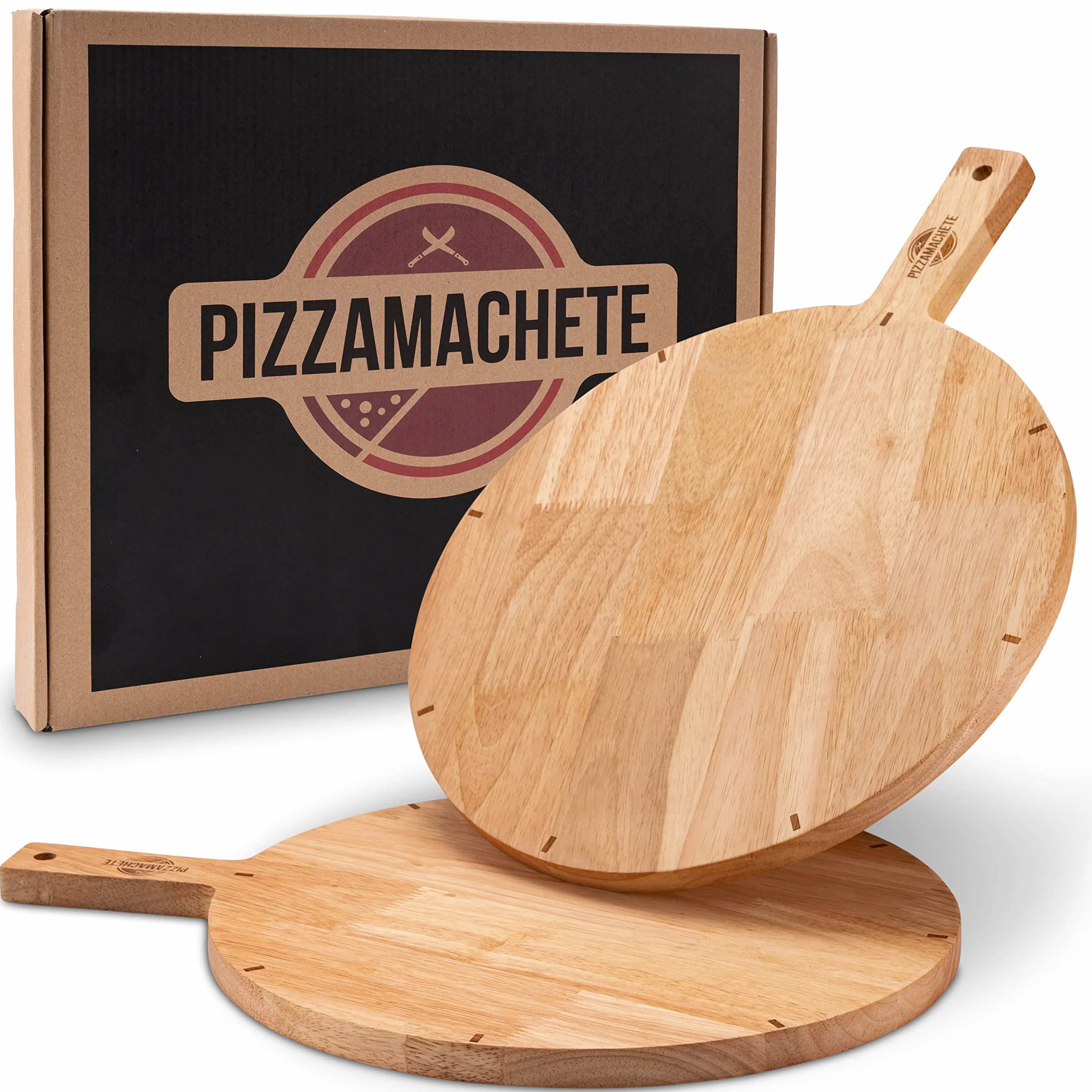 PIZZAMACHETE Deska do pizzy drewniana 30,5 cm Zestaw 2 szt