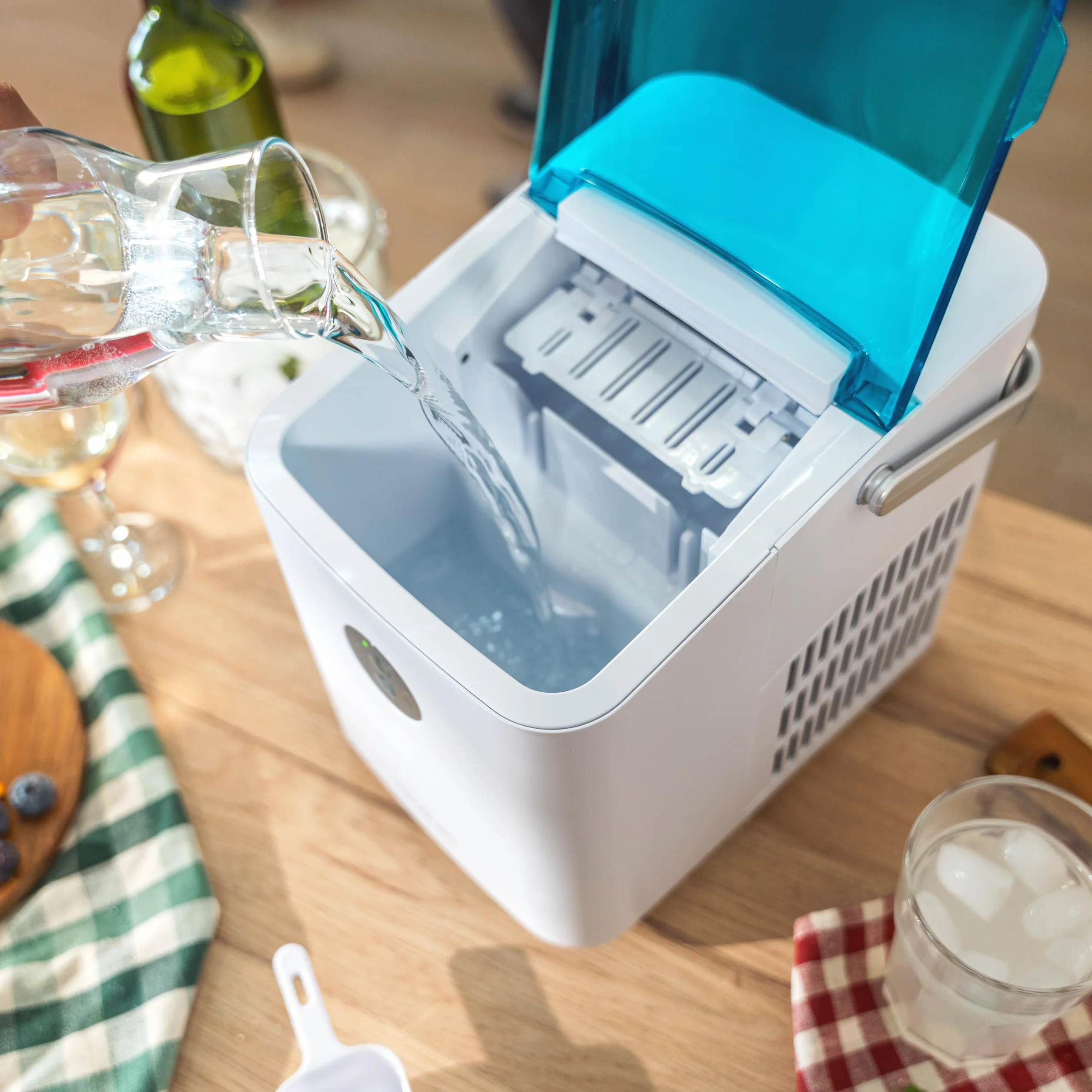 Cecotec Maszyna do robienia lodu z oknem, Ice Maker, Chillin' Ice 1200 Go 120W, dzienna wydajność 12 kg, lód w 6-8 minut, 2 rozmiary kostek, prosta kontrola