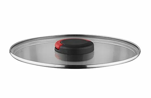 Szklana pokrywka Ø 24 cm, akcesoria do garnków, części zamienne, akcesoria do gotowania, pokrywka pasująca do garnka i patelni firmy Quick Clack Pro, pokrywka patelni 24 cm/pokrywka