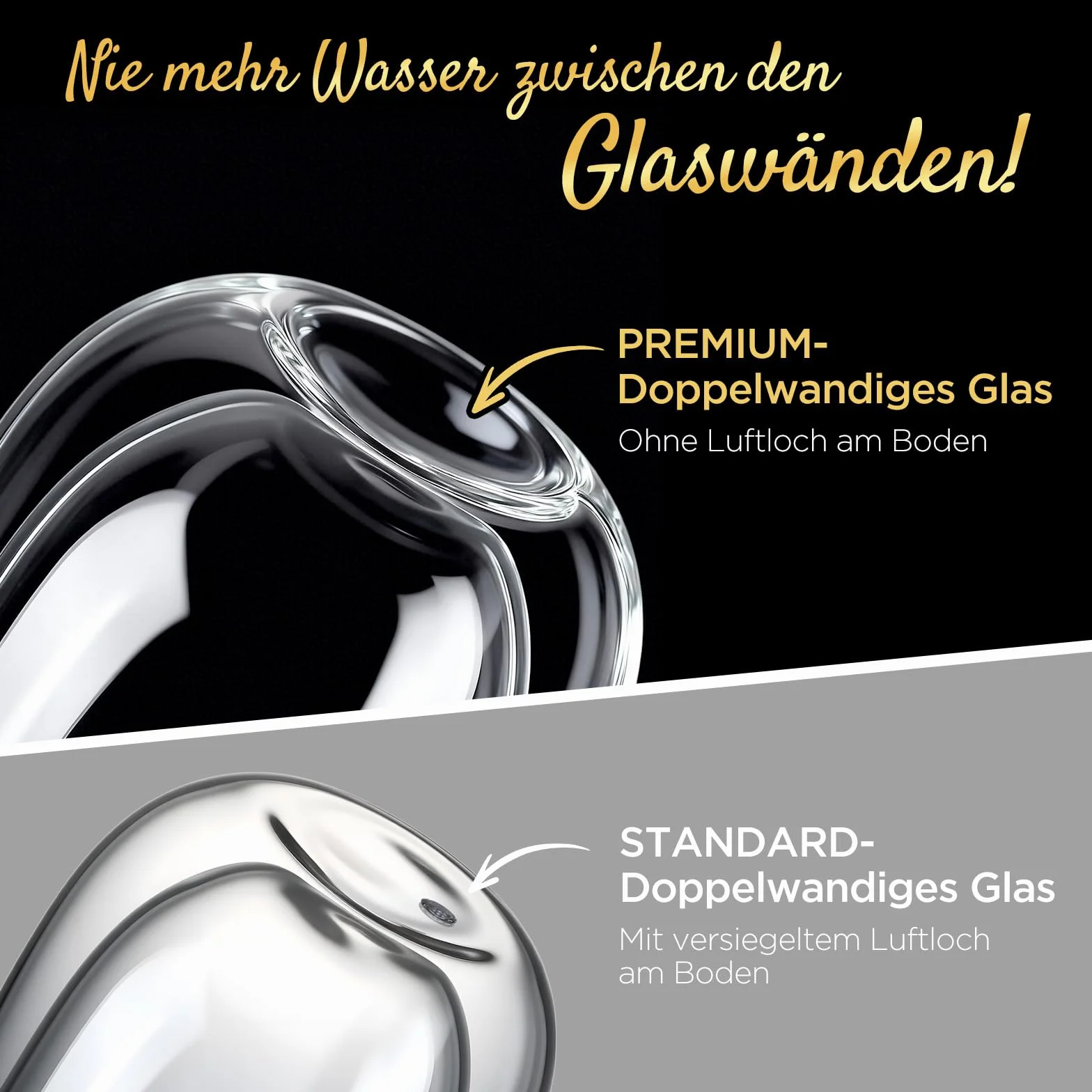 glastal Szklanki do latte macchiato Premium zestaw 2 szt. | MAMA | bez wysuszonego otworu - szklanki do kawy o podwójnych ściankach 350 ml, szklanki do kawy, na prezent dla mamy, na urodziny, Dzień