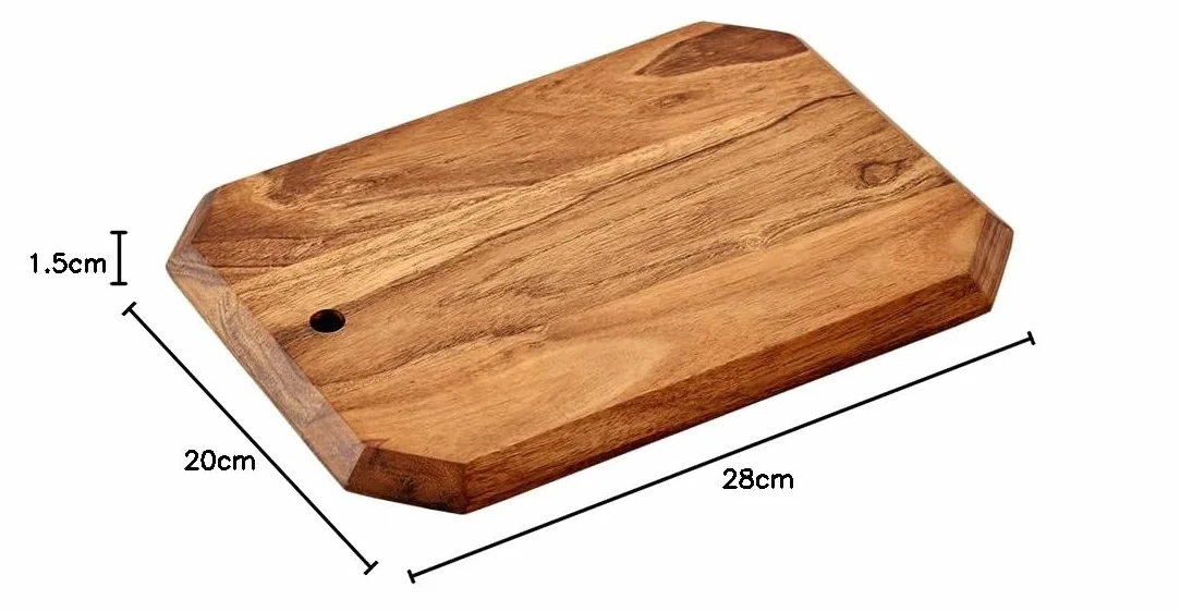 KESPER | deska do krojenia, materiał: drewno akacjowe, wymiary: 28 x 20 x 1,5 cm, kolor: brązowy | 29150