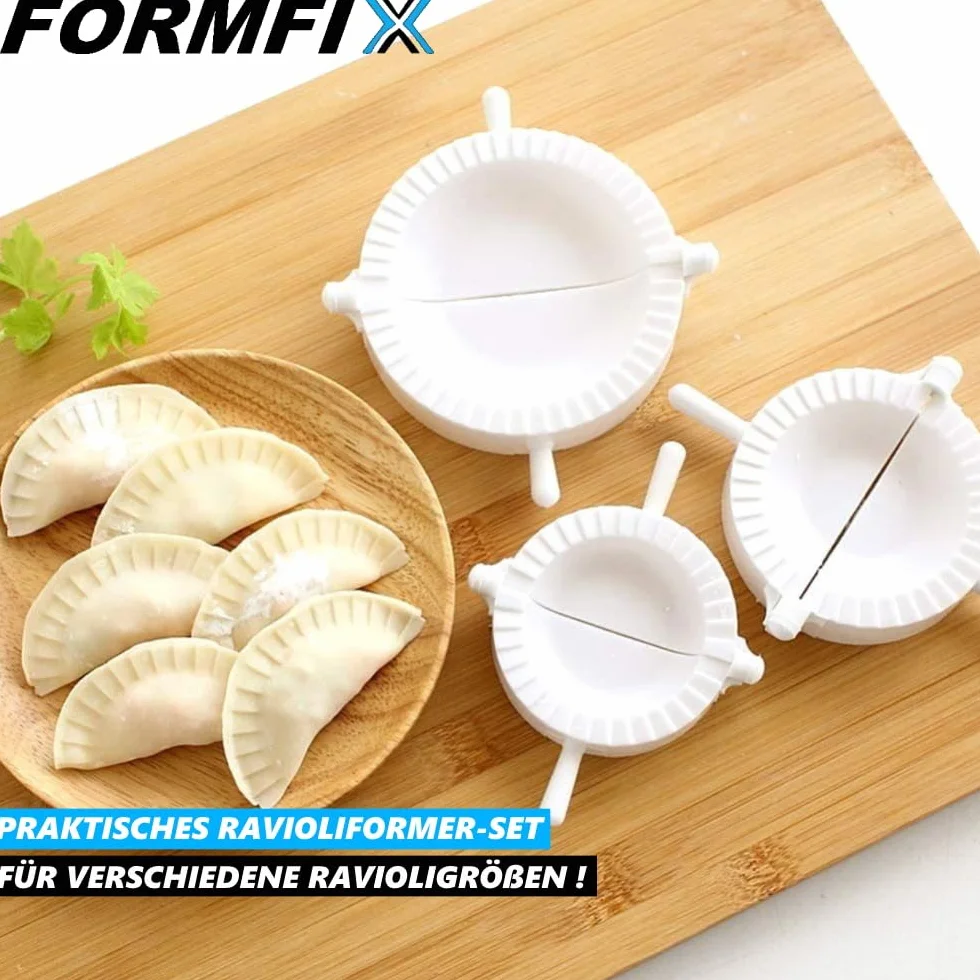 Living Ravioli Former foremka do pierogów, biała [zestaw 3 szt.)