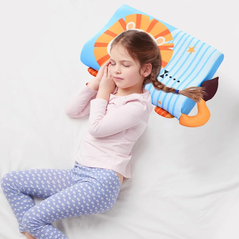 Schlummerkids Poduszka, Calmly Poduszka dla dzieci, Schlummerkids Spokojna poduszka dla dzieci, Oddychająca Calmly Poduszka dla dzieci, Ergonomiczna poduszka do spania dla dzieci dla lepszego i