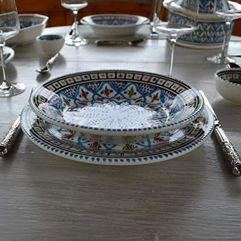 Zestaw 6 talerzy do pieczenia Bakir turkusowy - D 24 cm