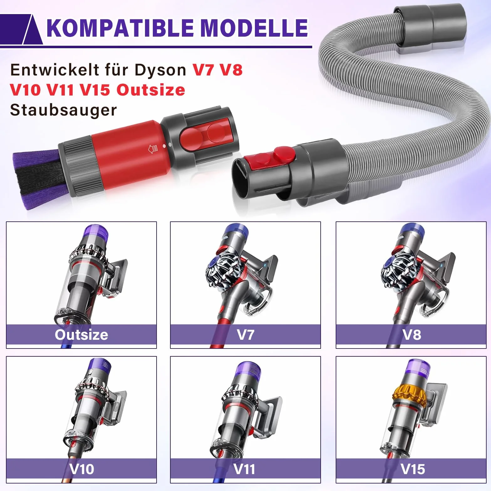 Szczotka do Dyson V7/V8/V10/V11/V15, odporna na zarysowania, akcesoria do odkurzacza