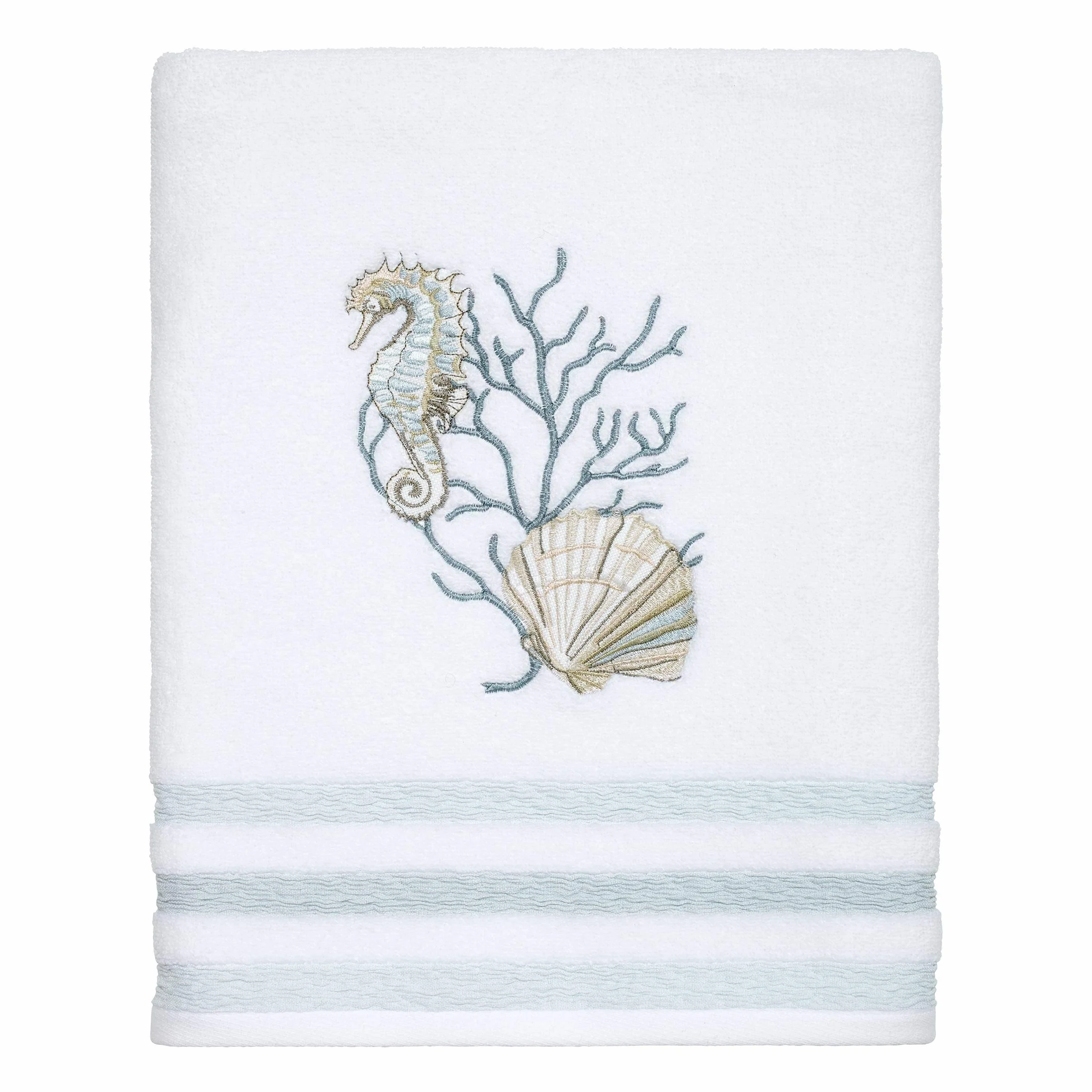Avanti Linens Coastal Terrazzo Collection, bawełna, biały, ręcznik kąpielowy