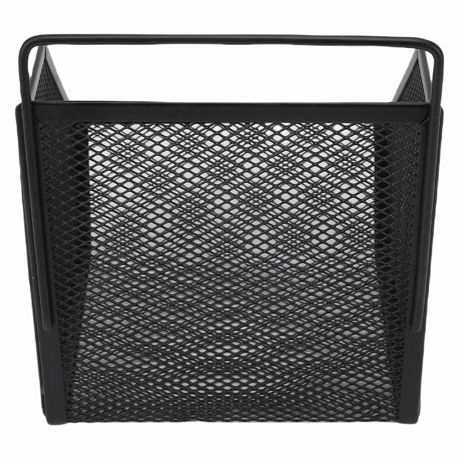 Annadue Annadue Samoprzylepny Kosz z Drutu Metalowego Otwarty Drut do Przechowywania w Kuchni w łazience, 13,2 X 10 X 15 Cm (WHITE) (WHITE) (BLACK)