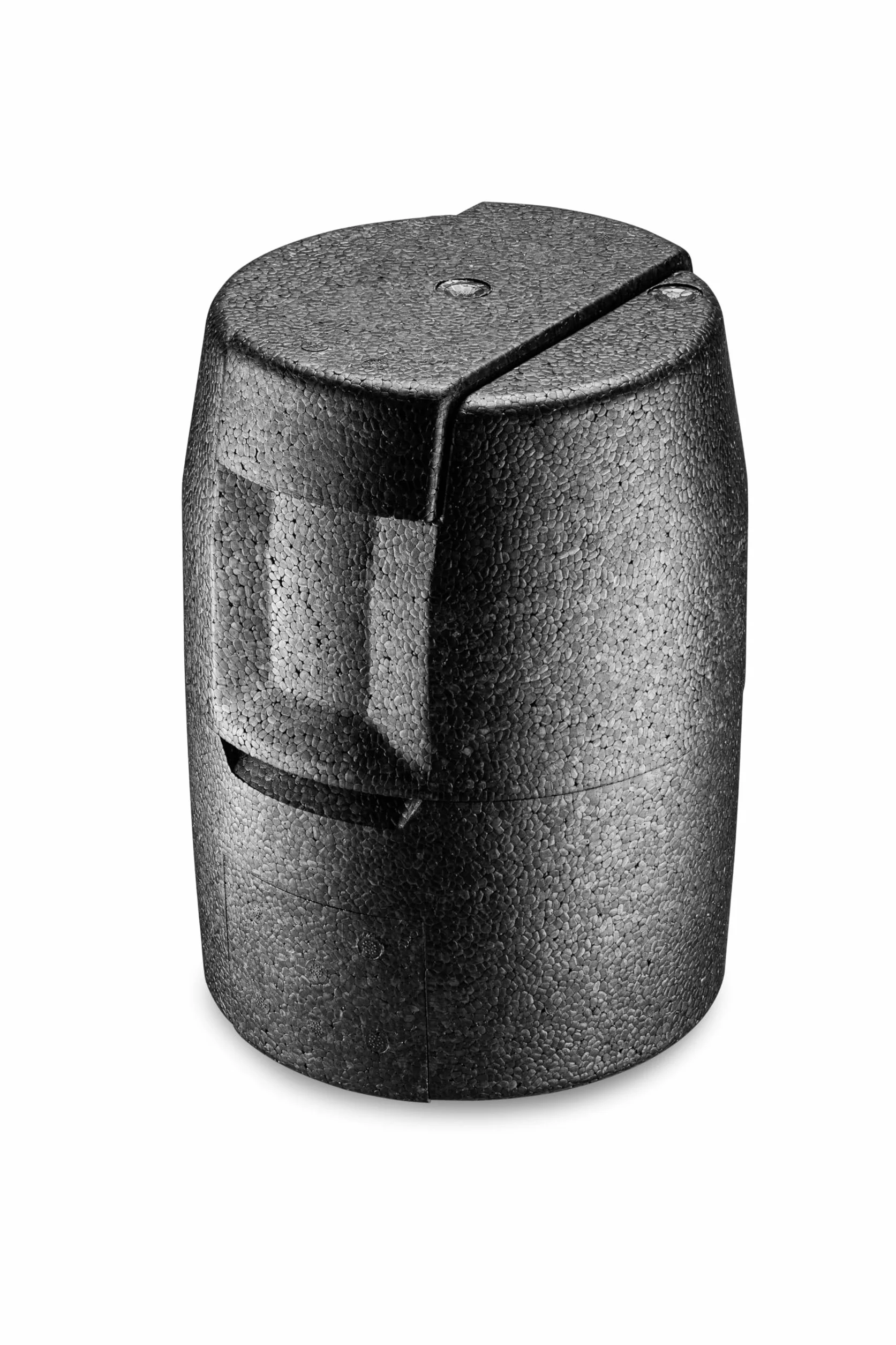 thermohauser EPP Thermobox beczka na piwo, czarna, 4-częściowy, opakowanie izolacyjne na beczkę piwa 5 l, 22,0 x 22,0 x 31,5 cm