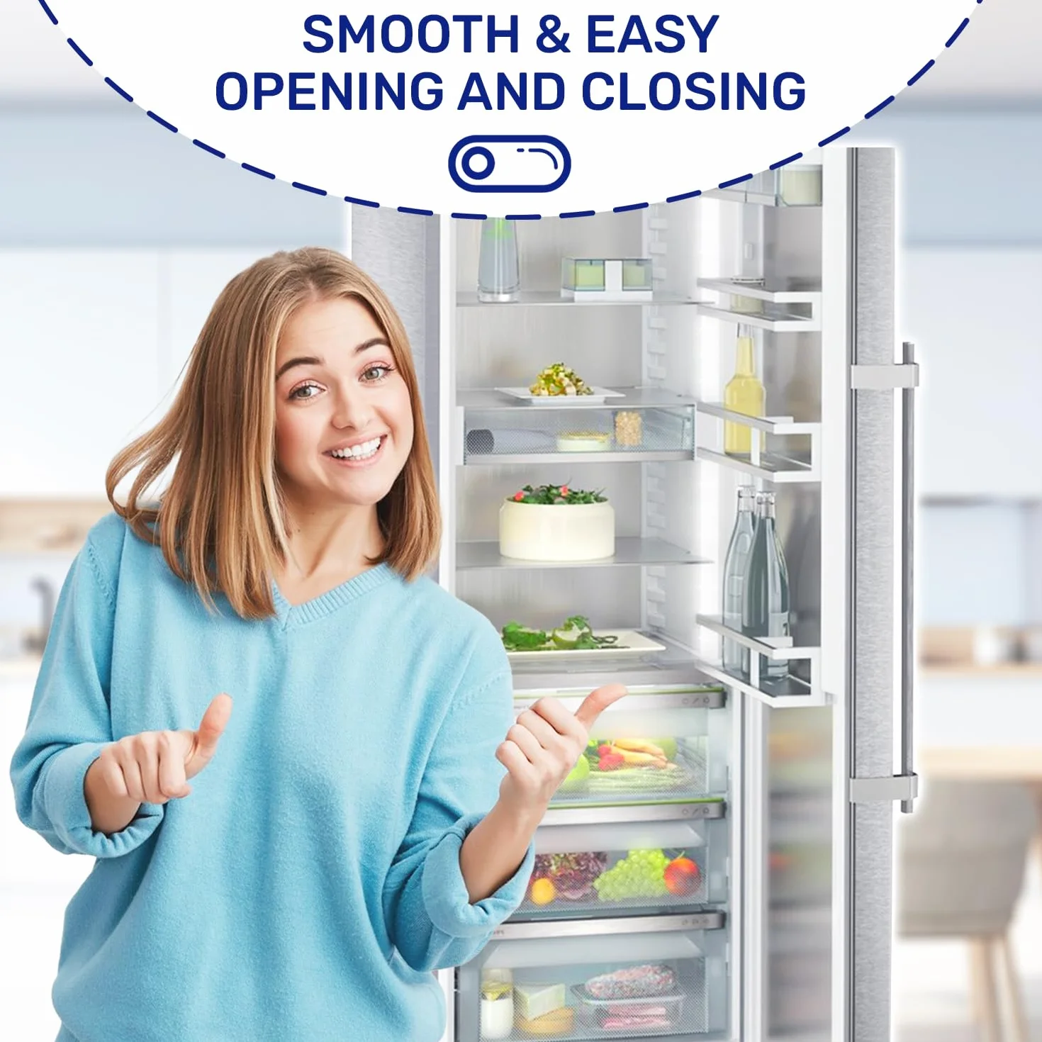 4 zestawy Przewodnik drzwi przesuwnych do drzwi wpuszczanych do lodówki i zamrażarki z oryginalnym kodem C00312150 481231019131 dla Whirlpool dla Fagor for Indesit - 10-letnia gwarancja - MONTERAL